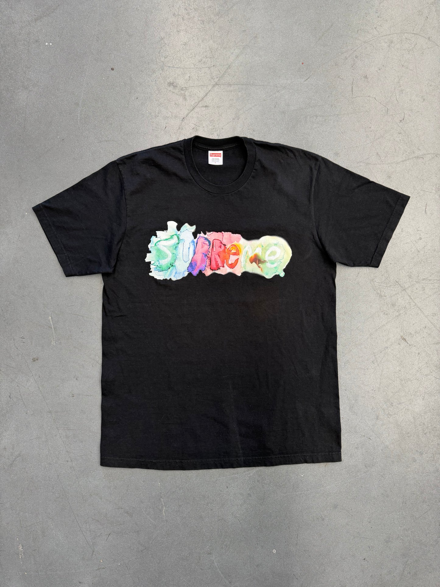 SS23 SUPREME WATERCOLOR TEE - BLACK