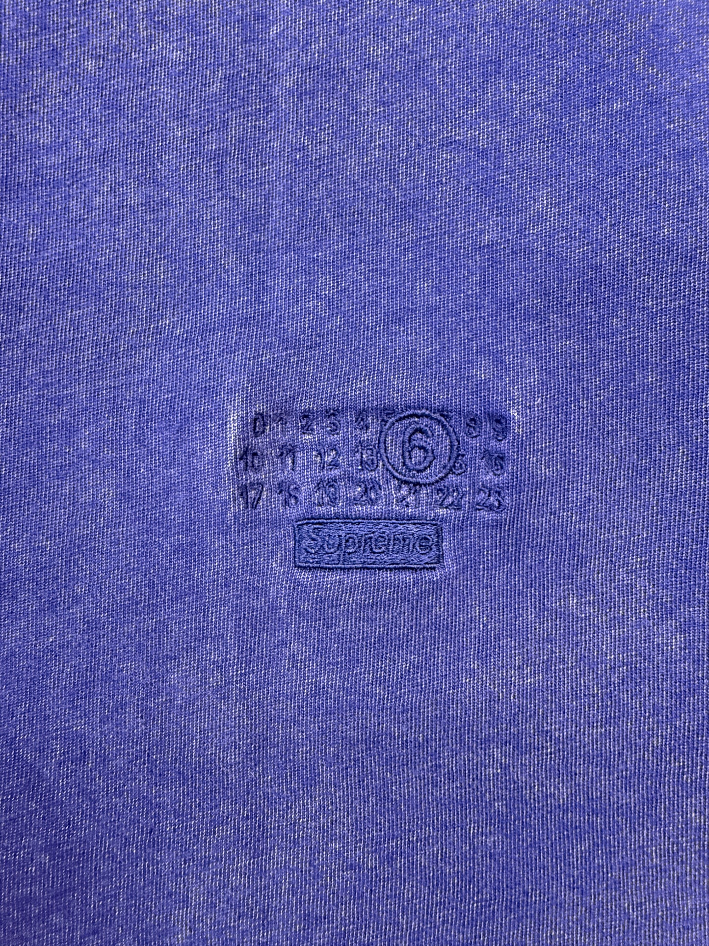 SS26 SUPREME MM6 SPLIT S/S TOP - NAVY