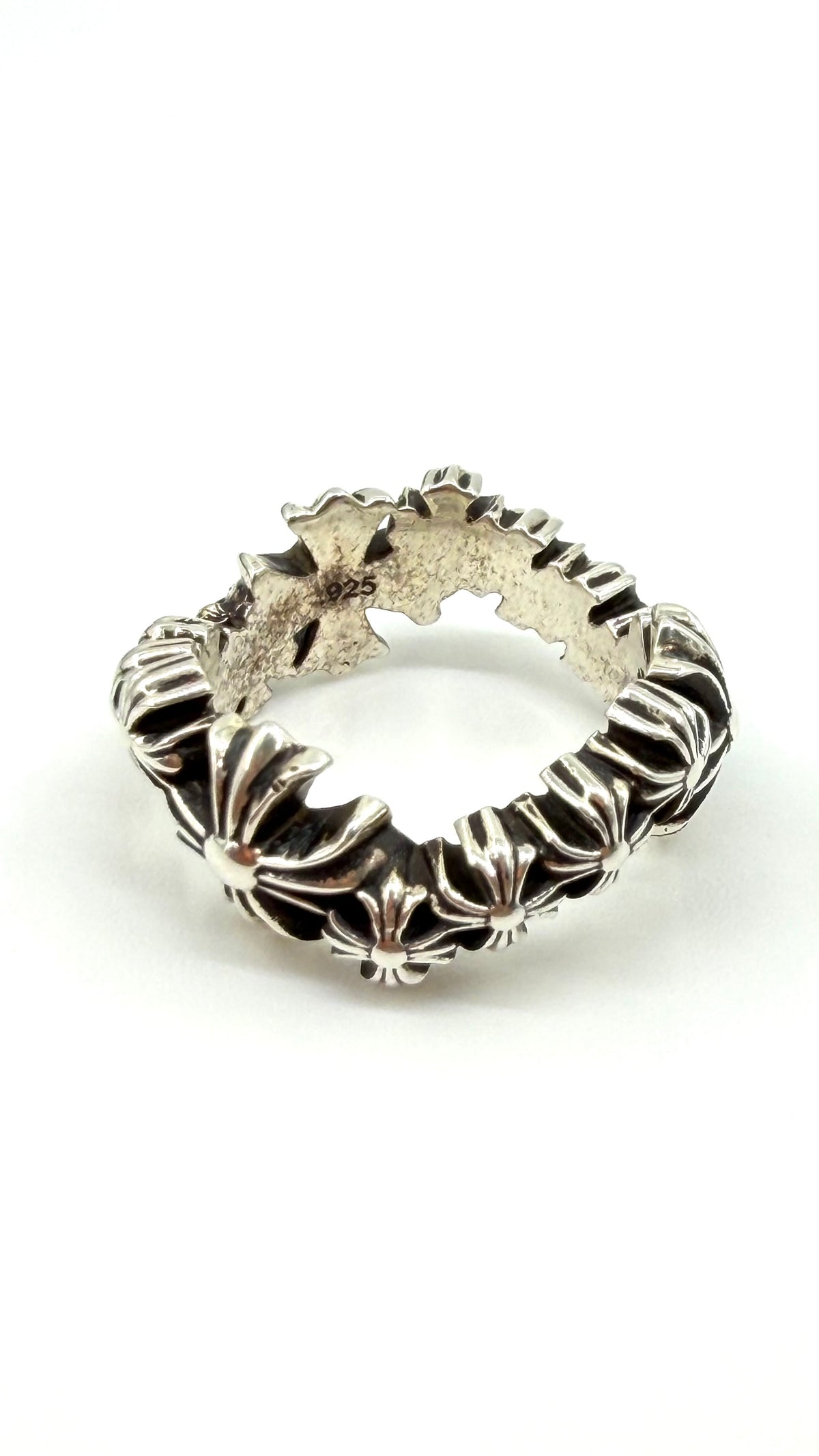 CHROME HEARTS PLUS WAVE SILVER RING