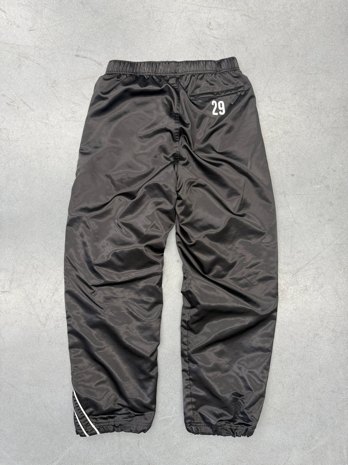 SS25 SUPREME CREST SATIN TRACK PANT - BLACK