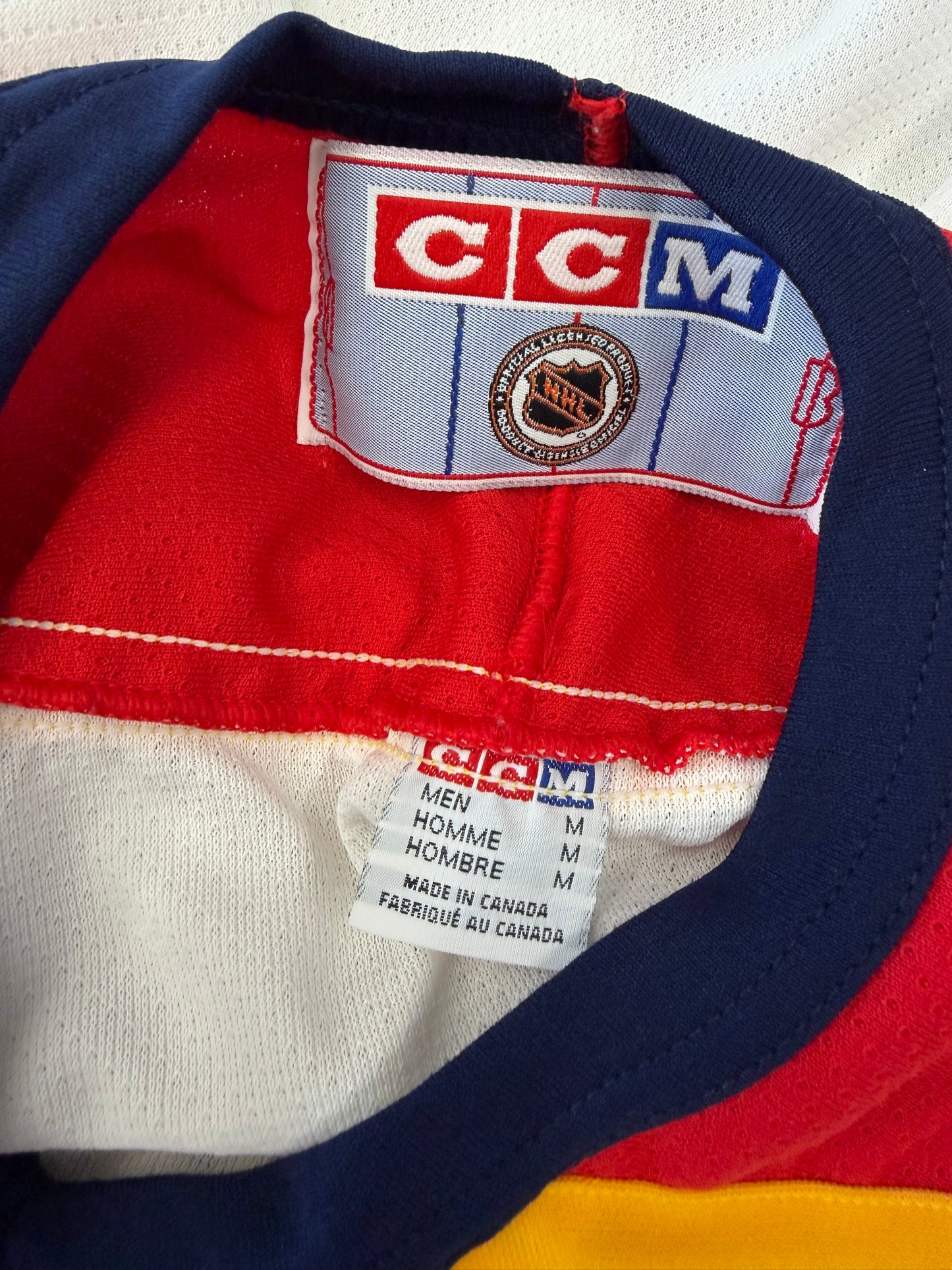 90'S FLORIDA PANTHERS NHL CCM WHITE HOCKEY JERSEY