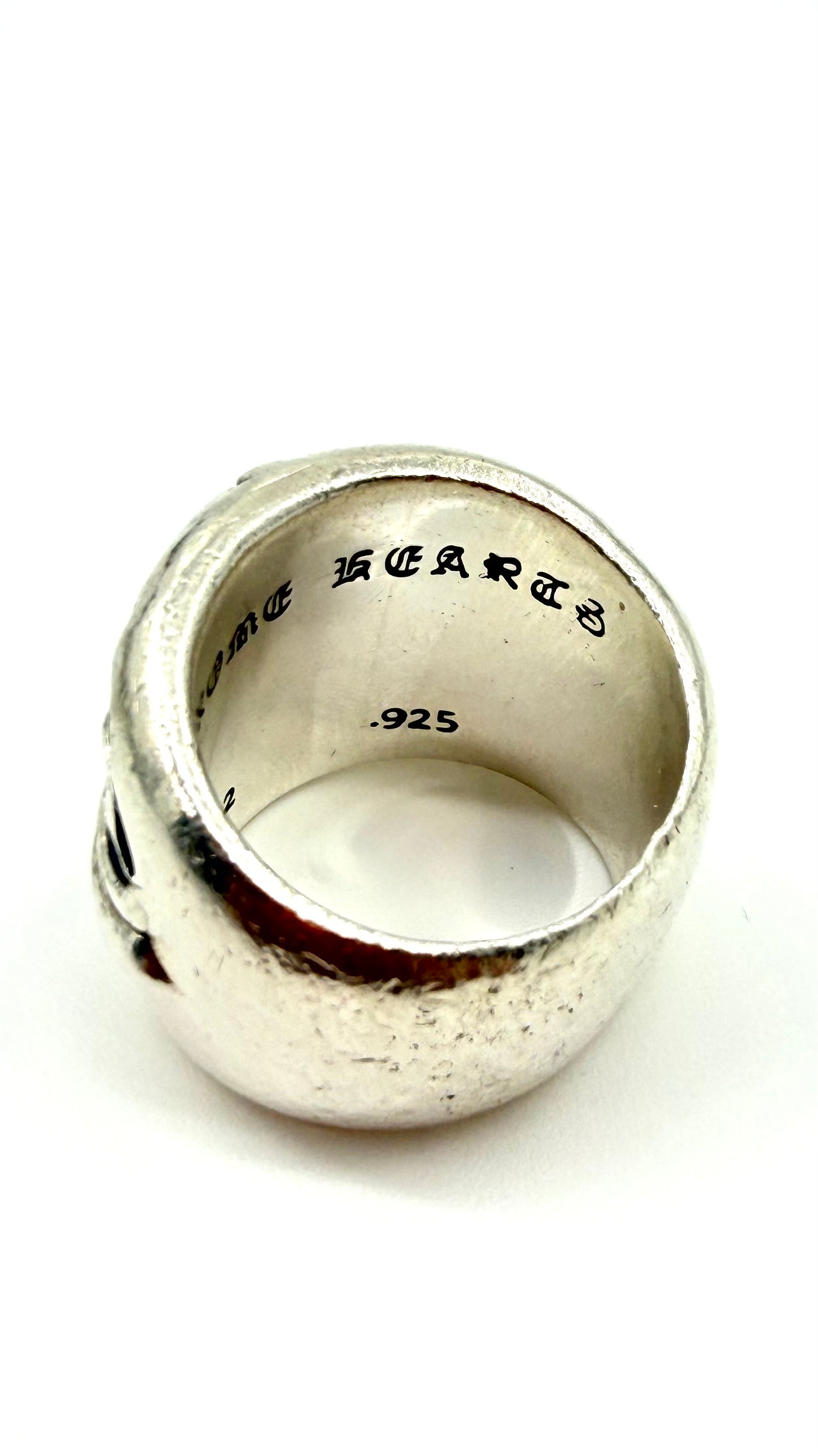 CHROME HEARTS CLASSIC OVAL CROSS SILVER RING SIZE 8
