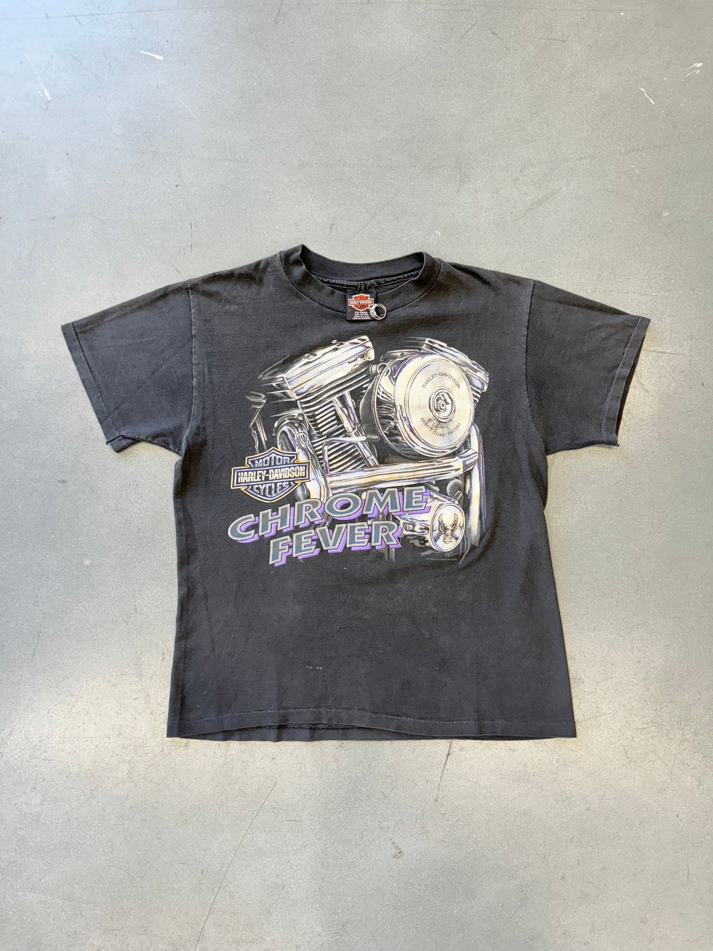 1994 HARLEY-DAVIDSON CHROME FEVER ENGINE "LOOKS" TEE (HARLEY-DAVIDSON TAG)