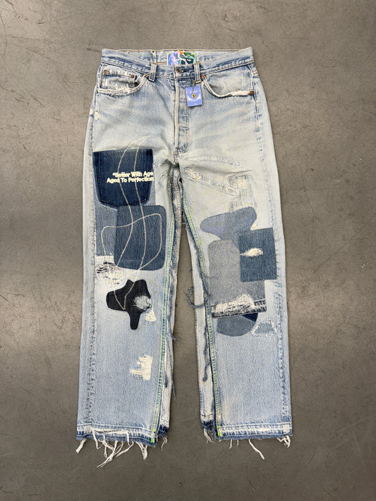 BETTER WITH AGE STERLING REPAIR DENIM TROUSER