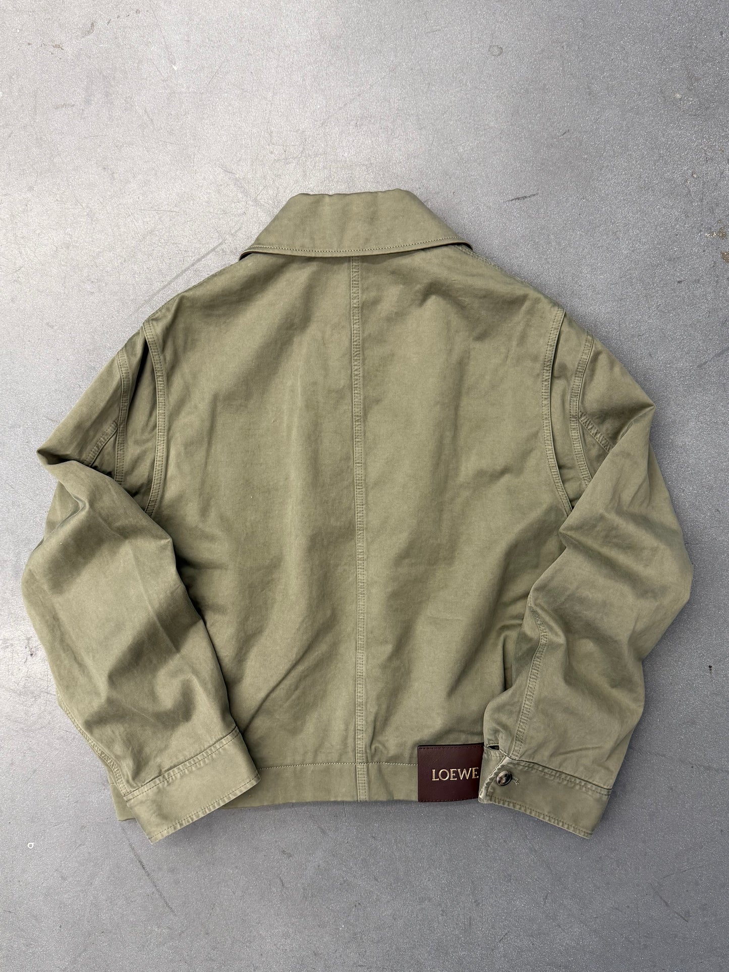 LOEWE BELTED JACKET - KHAKI GREEN