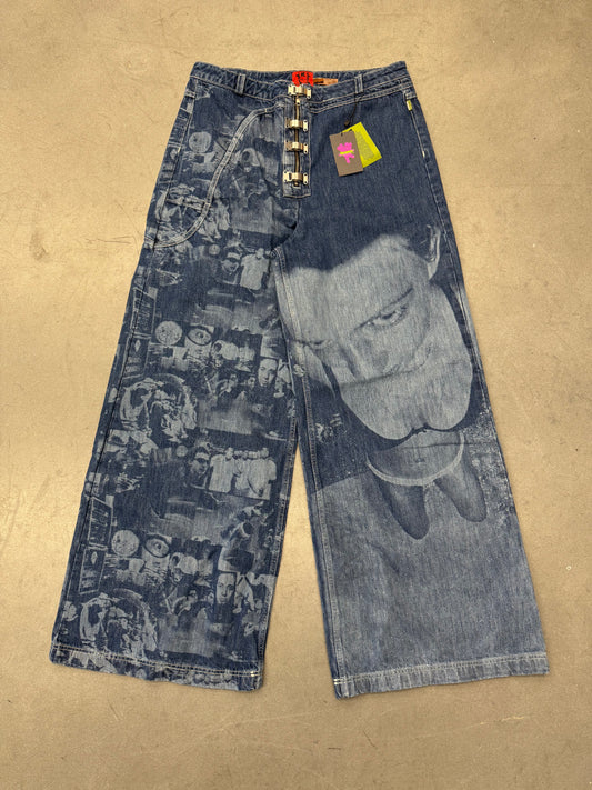 HEAVEN BY MARC JACOBS DEFTONES AROUND THE FUR DENIM PANTS