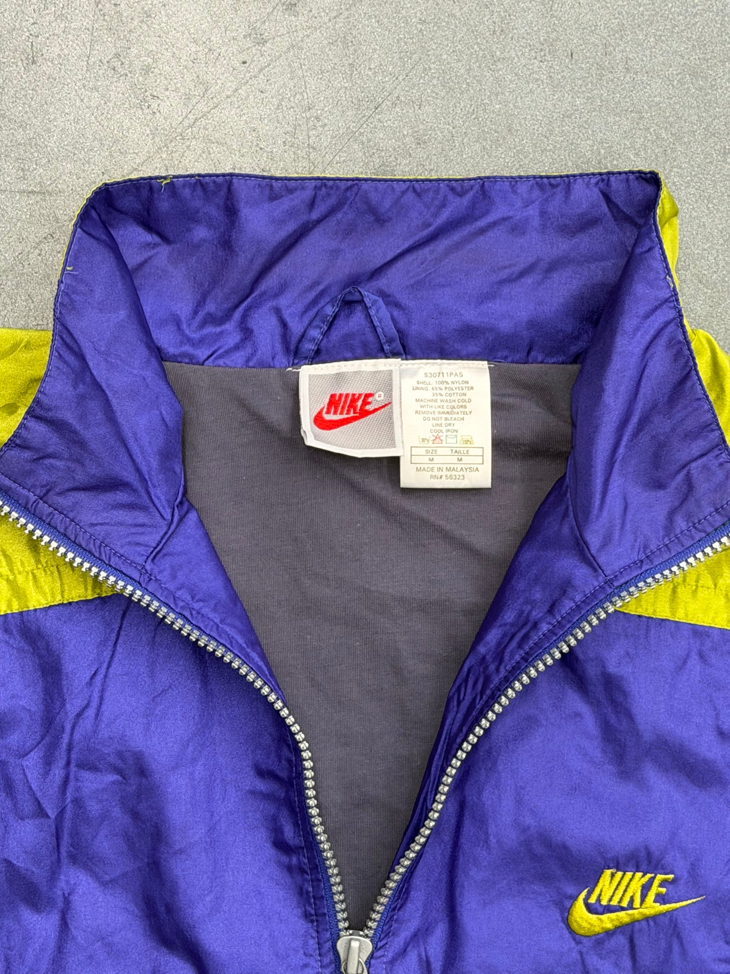 90S NIKE THERE IS NO FINISH LINE COLORBLOCK ZIP-UP WINDBREAKER