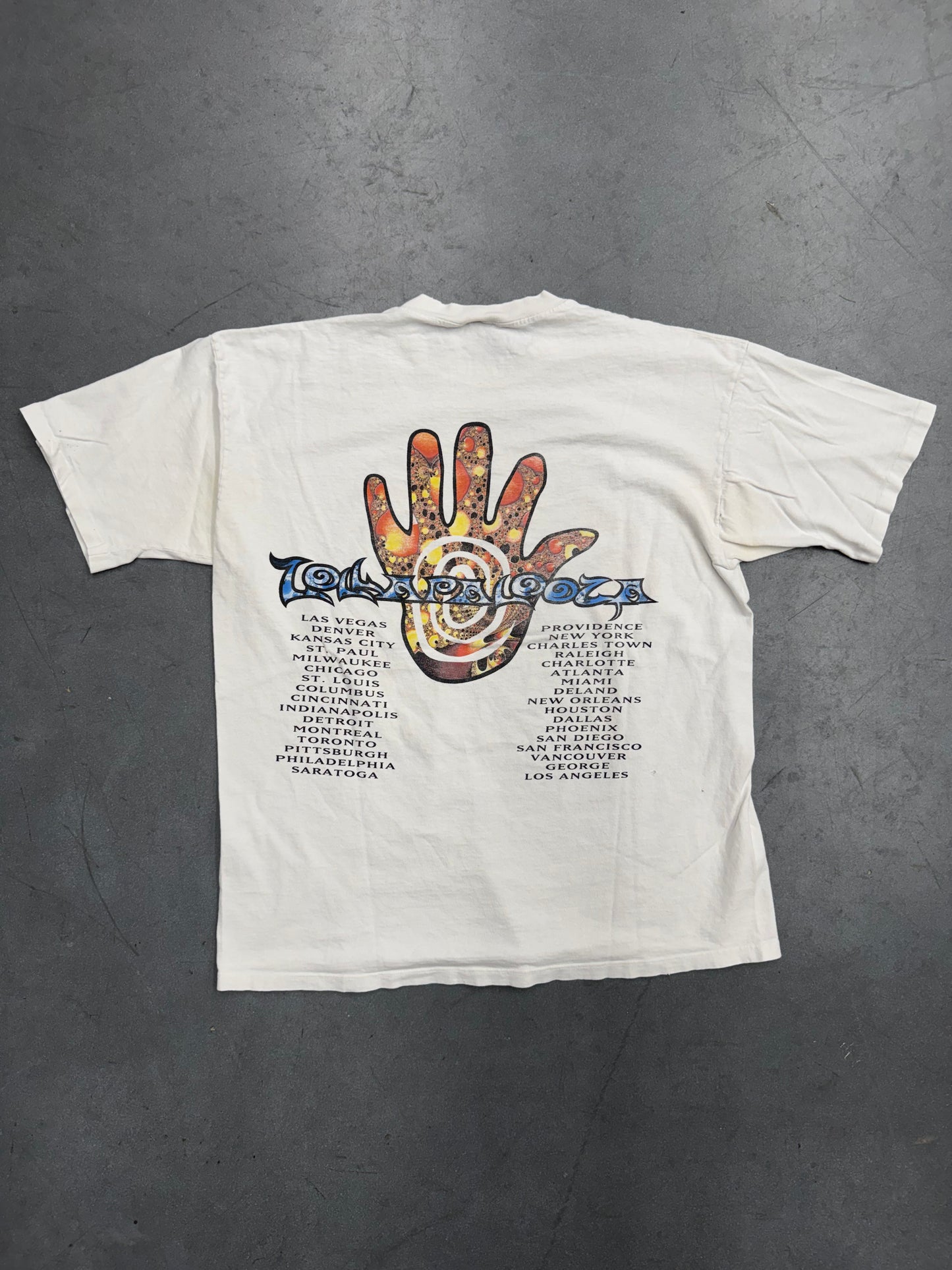 1994 LOLLAPALOOZA FRACTAL TOUR TEE (TOUCH OF GOLD TAG)