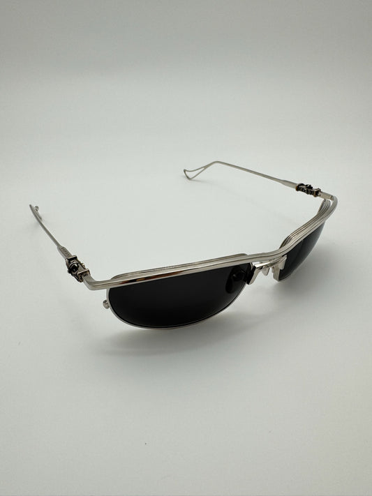 CHROME HEARTS INSTAOUNCE SILVER SUNGLASSES WITH CASE