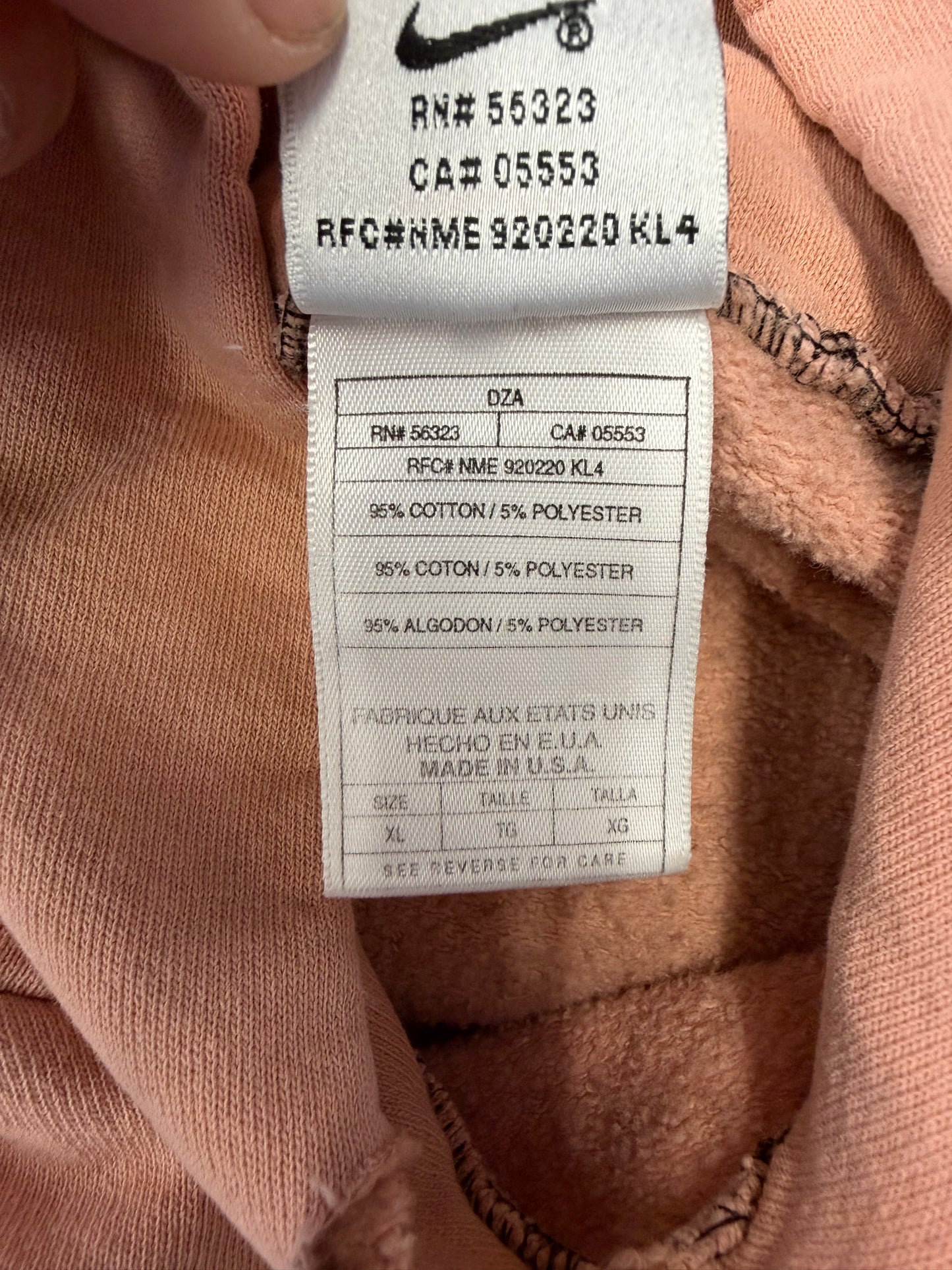 90S NIKE SIDE SWOOSH PULLOVER HOODIE - BROWN (NIKE RED SWOOSH TAG)