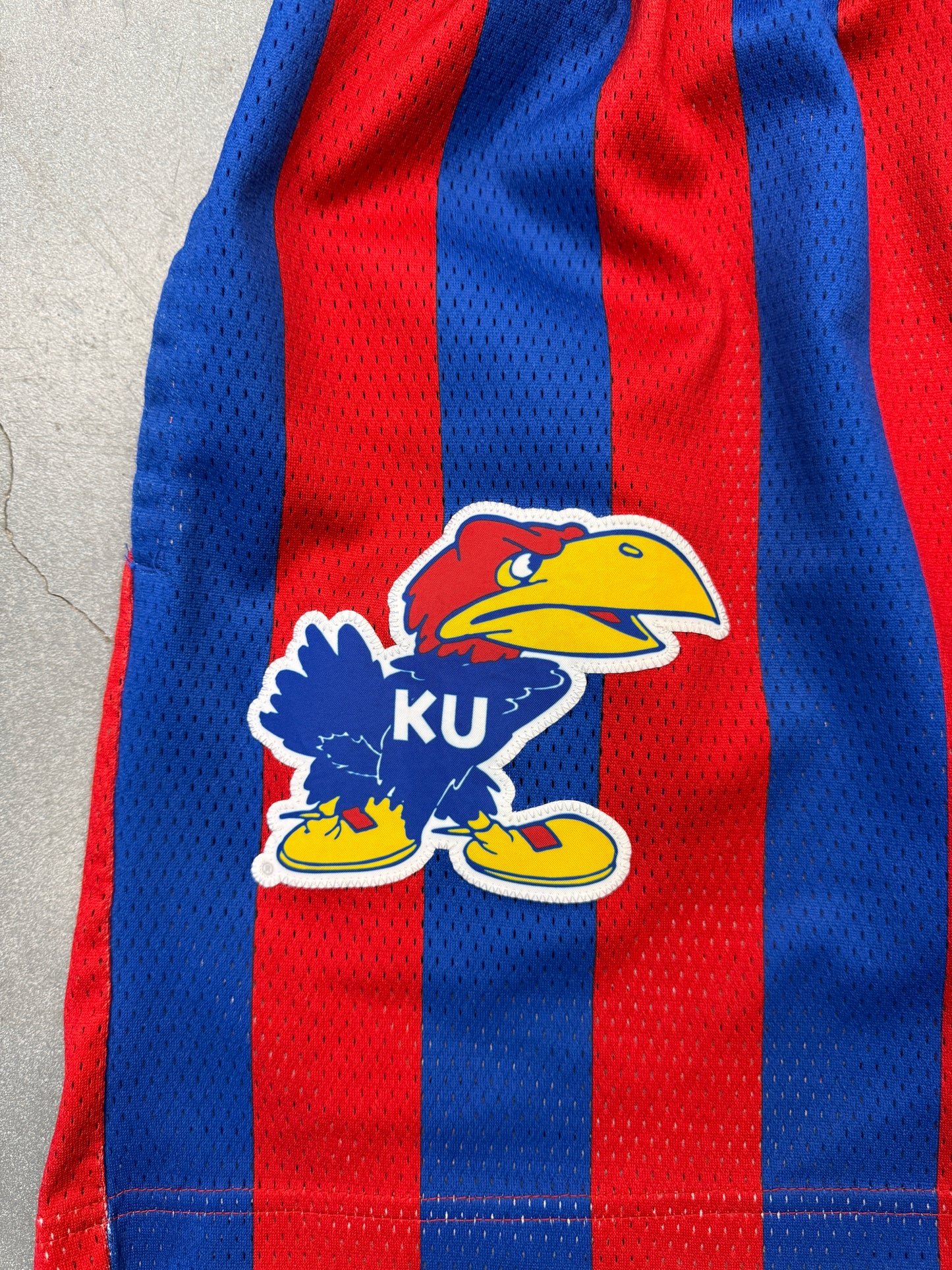 ERIC EMANUEL X ADIDAS UNIVERSITY OF KANSAS KU SOCCER SHORTS (XL)