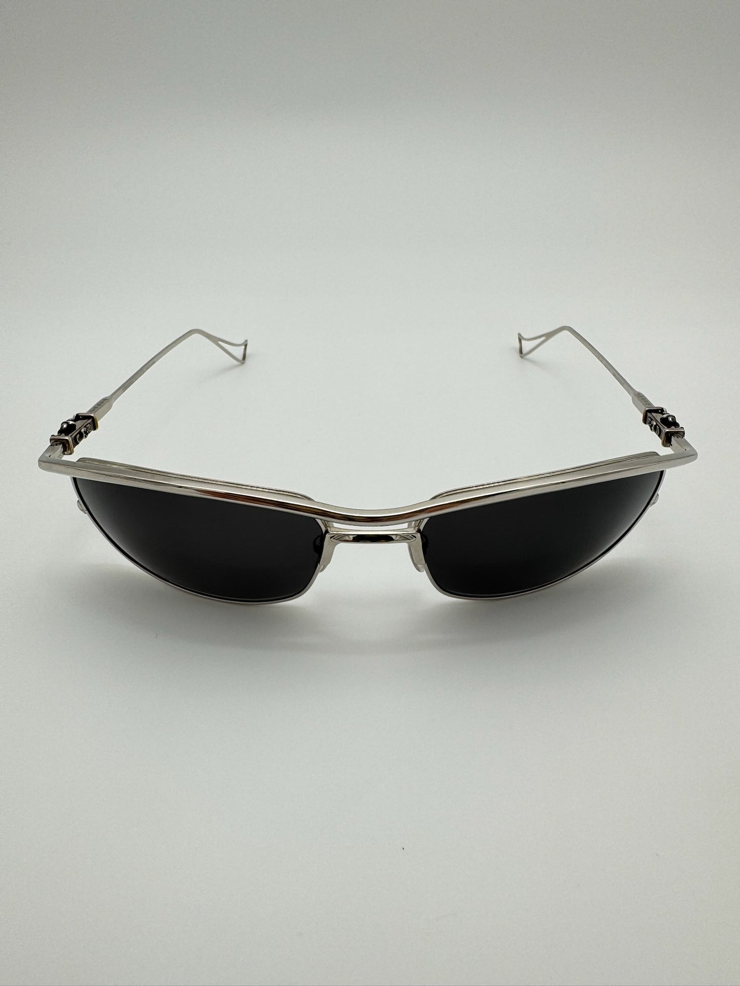 CHROME HEARTS INSTAOUNCE SILVER SUNGLASSES WITH CASE