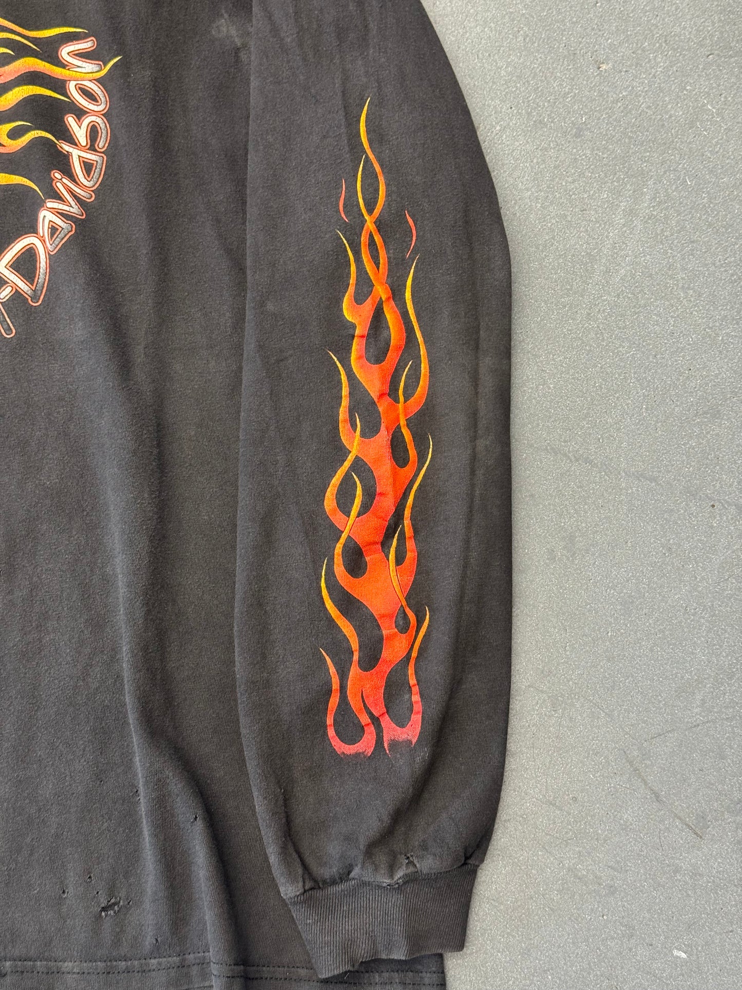 1998 HARLEY-DAVIDSON EAGLE FLAME MCKINNEY LAWTON, OK LONGSLEEVE TEE (HARLEY-DAVIDSON TAG)