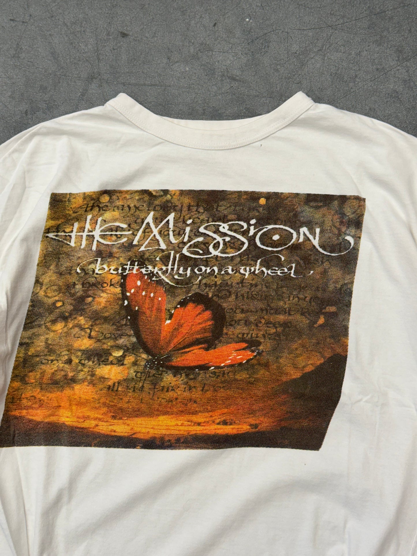 90'S THE MISSION BUTTERFLY ON A WHEEL TEE (FADED TAG)