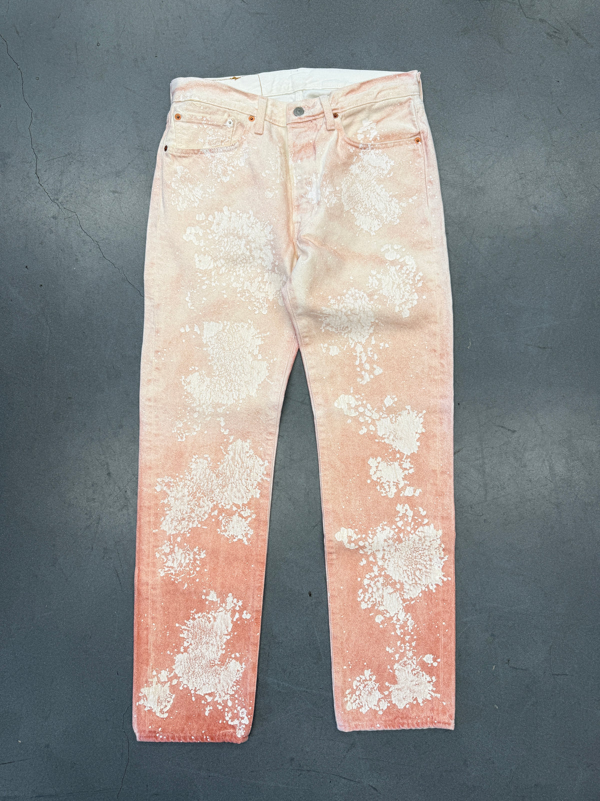 DENIM TEARS BRICK MASON PANTS WHITE/RED CLAY