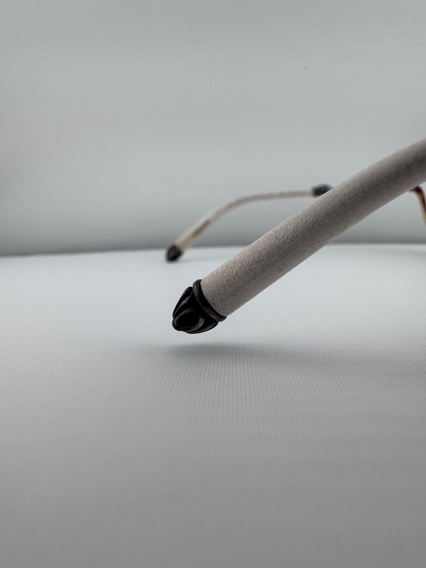 CHROME HEARTS BUTTFLUX SUNGLASSES (SILVER + LEATHER HANDLES)