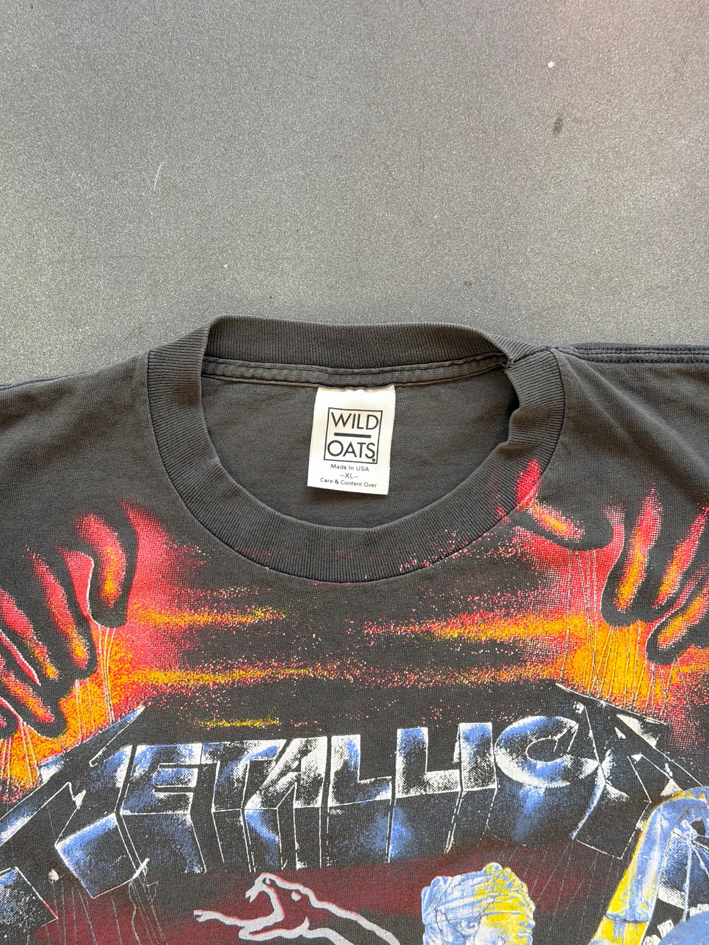 1991 METALLICA MASTER OF PUPPETS AOP TEE (WILD OATS TAG)