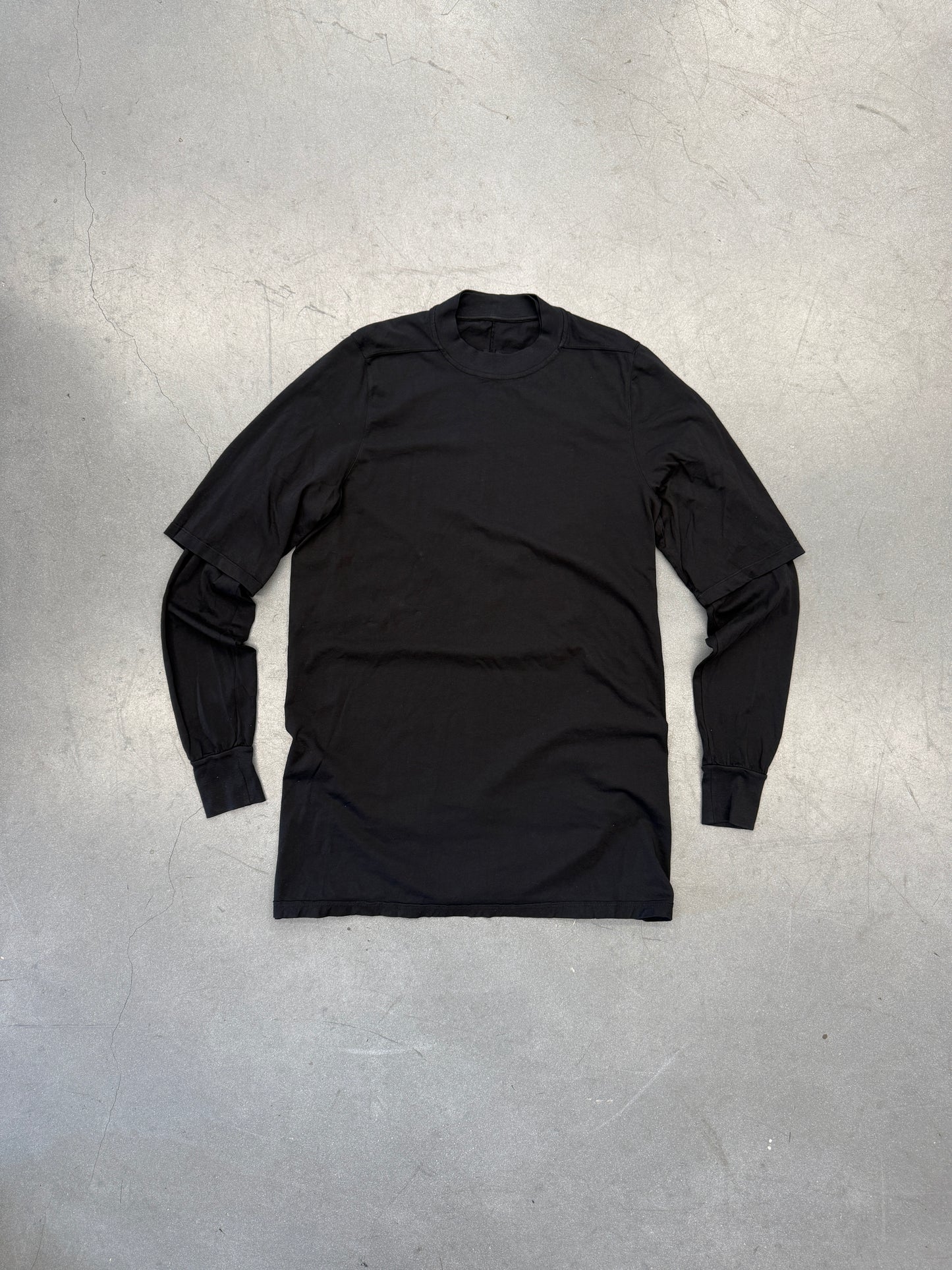 RICK OWENS DRKSHDW DOUBLE LAYERD COTTON HUSTLER TEE