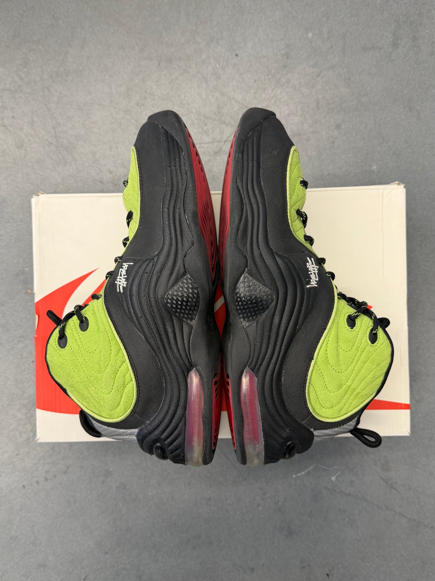 2022 NIKE AIR PENNY 2 STUSSY VIVID GREEN BLACK (W/BOX)