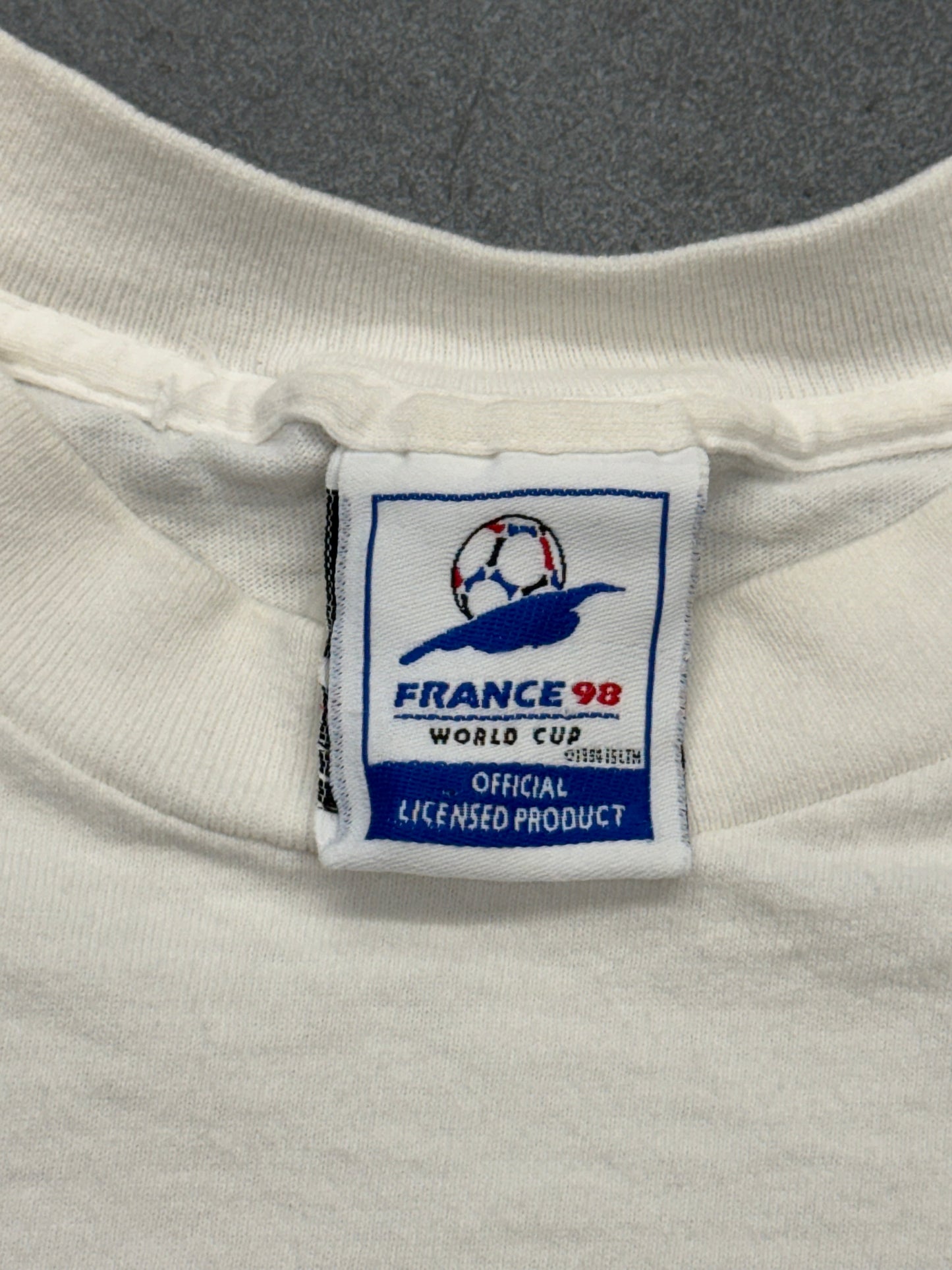 1999 FRANCE WORLD CUP BRAZIL SOCCER BALL TEE (OFFICIAL TAG)