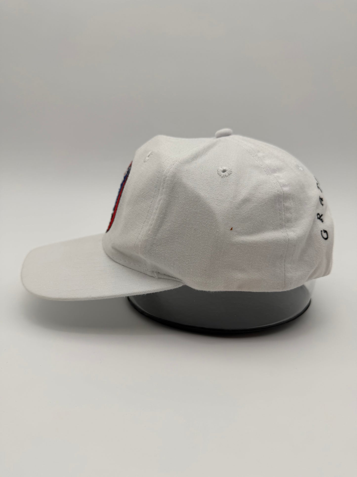 90S GRATEFUL DEAD EMBROIDERED WHITE SNAPBACK HAT (LIMITDEAD EDITION TAG)