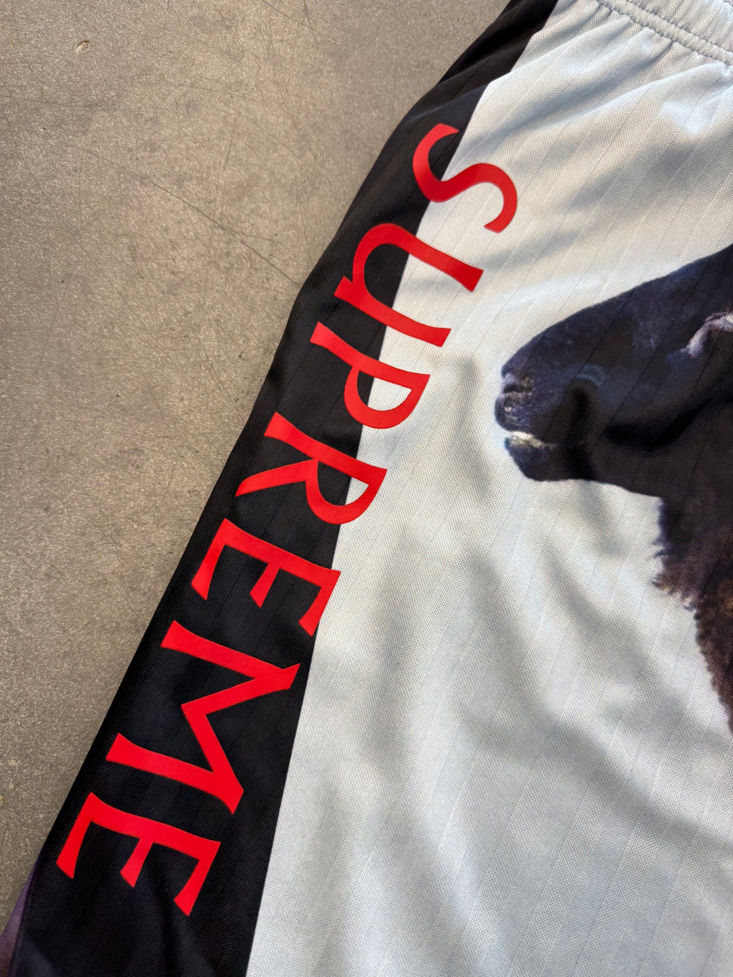 SS25 SUPREME DAMIEN HIRST RAM SOCCER SHORT - BLACK