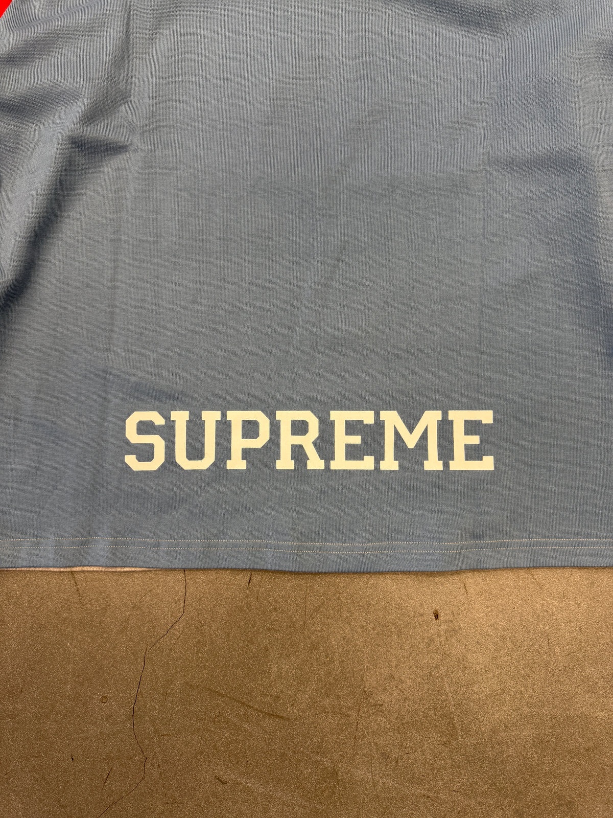 FW25 SUPREME SPLIT LONG SLEEVE FOOTBALL TOP - HEATHER GREY