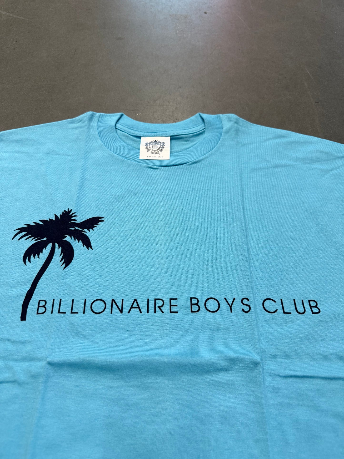SEASON 10 BILLIONAIRE BOYS CLUB BBC PALM TREE TEE - BLUE (L) (NEW WITH TAG & BAG)