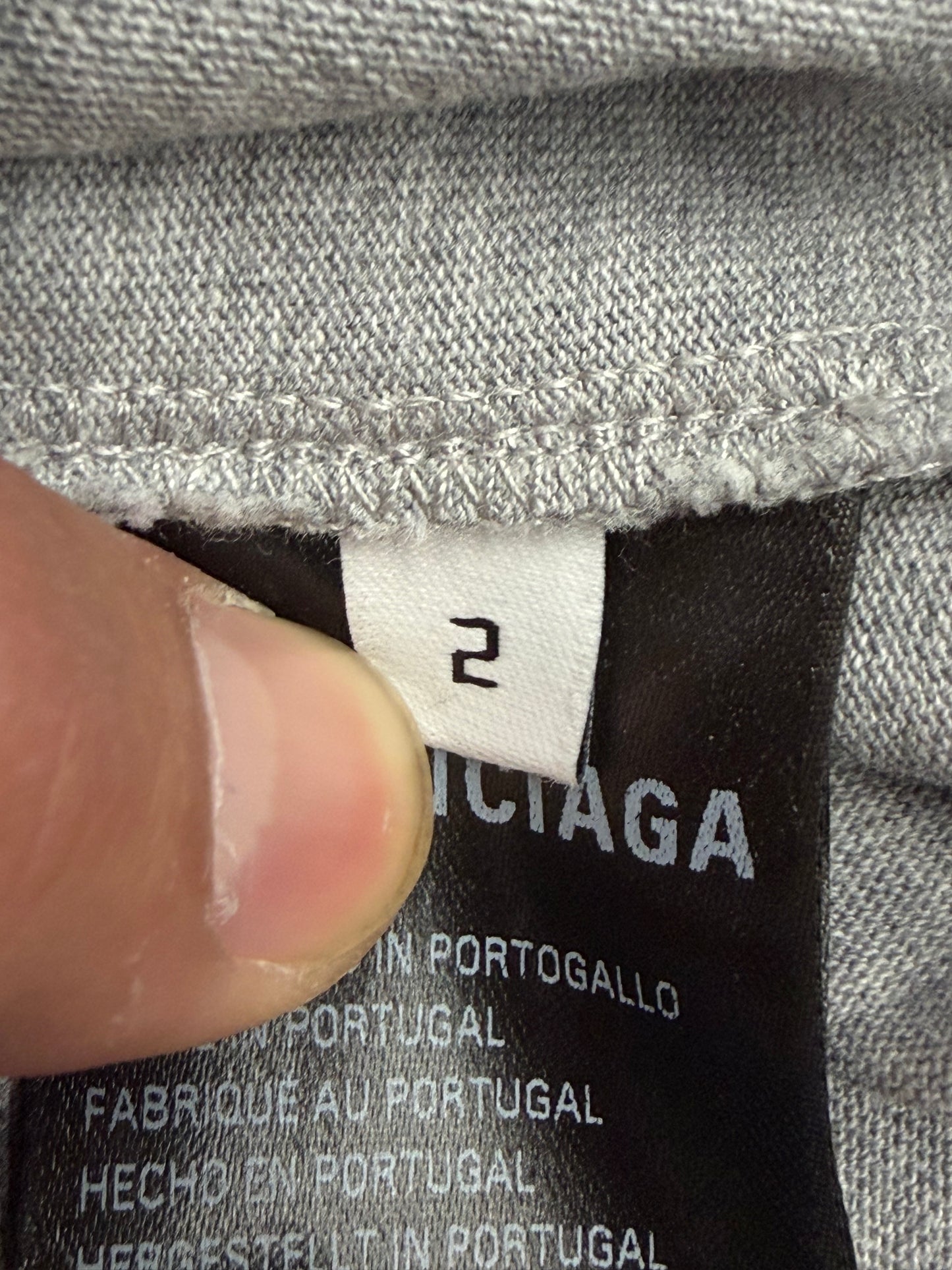 BALENCIAGA BOXING LOGO CROPPED TEE