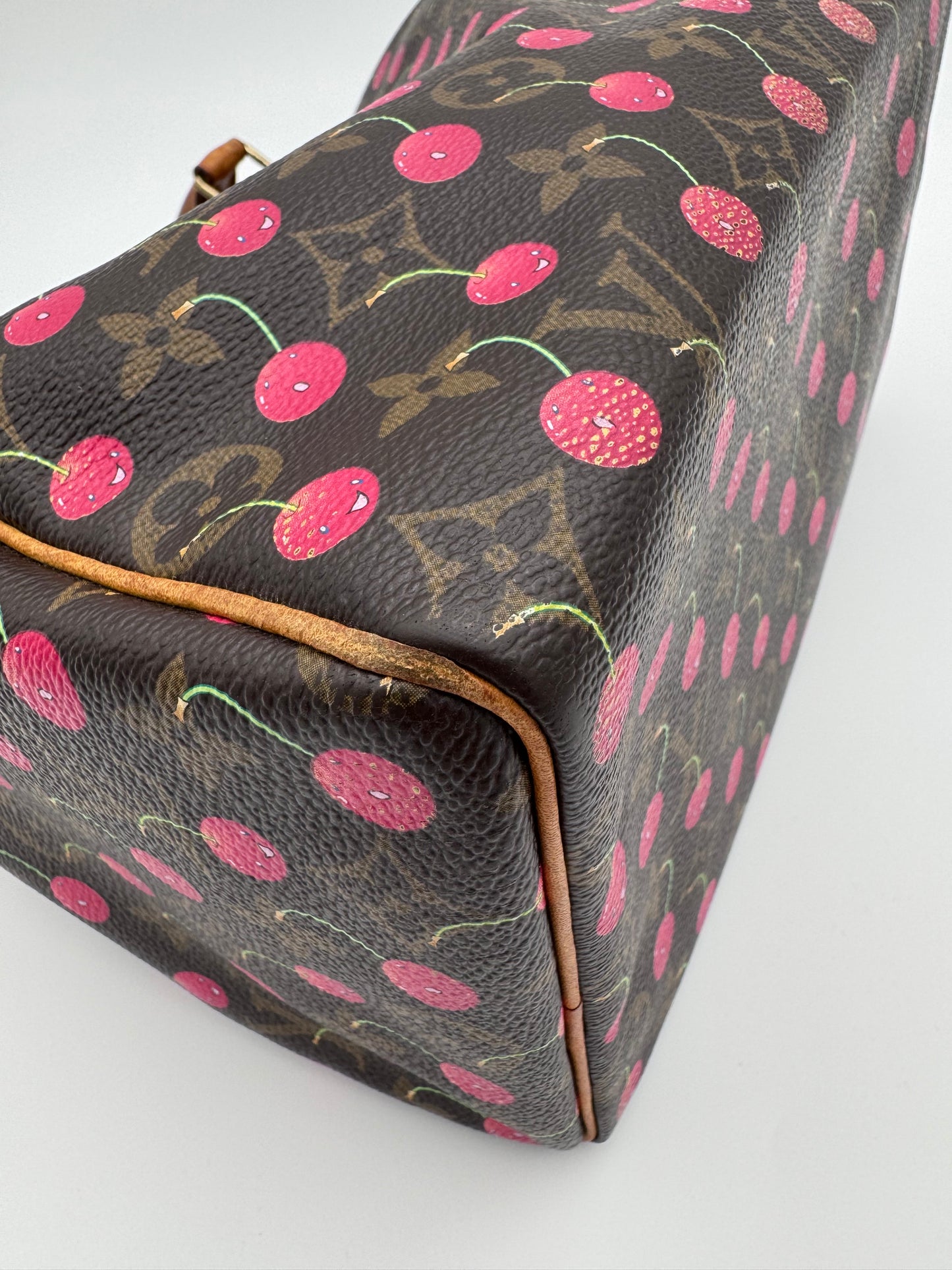 2005 LOUIS VUITTON LV CHERRY MONOGRAM MURAKAMI SPEEDY 25 VINTAGE