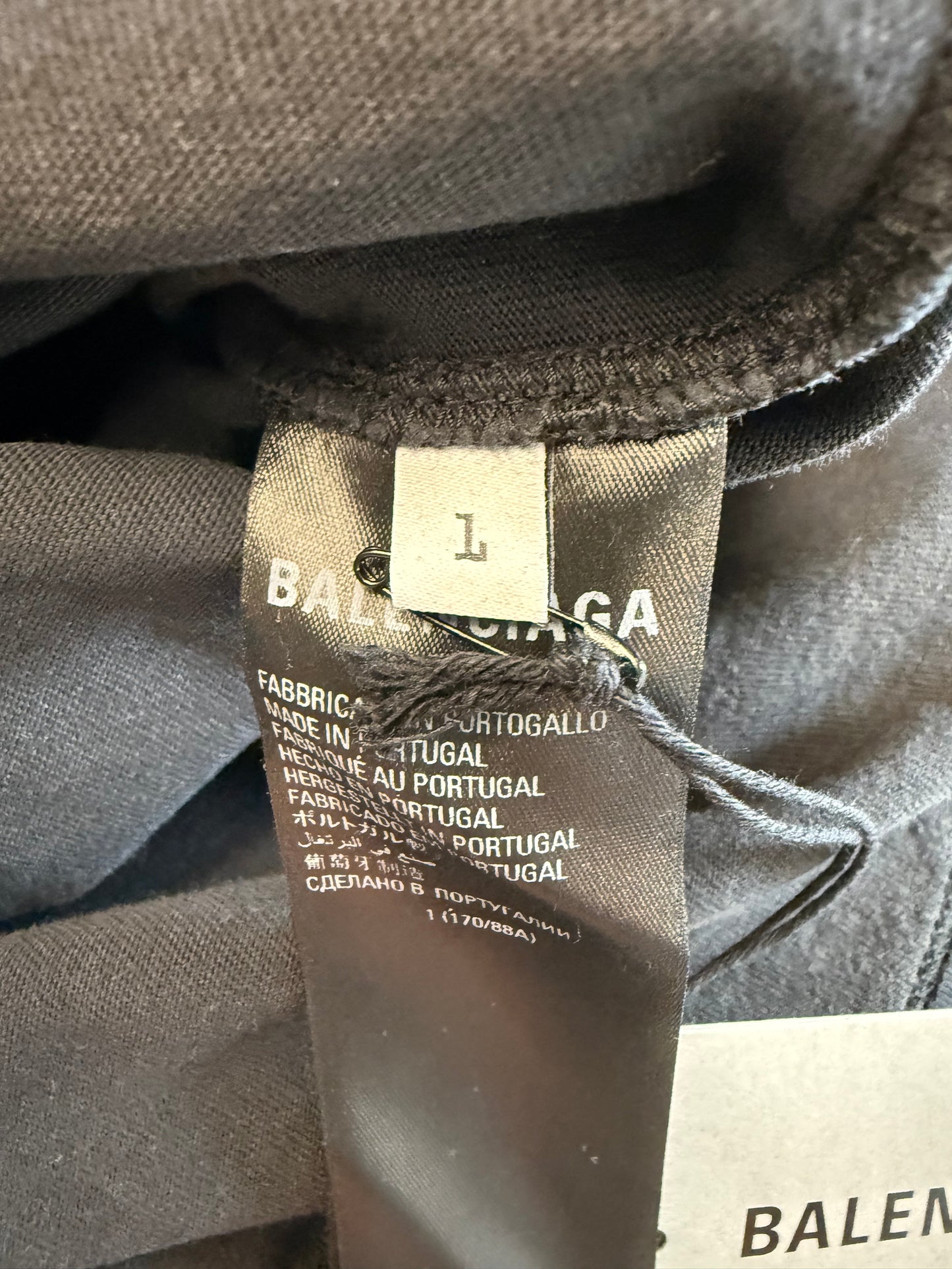 BALENCIAGA STRIKE 1917 OVERSIZED PRINT TEE - BLACK (NWT)