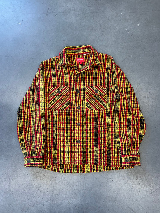 FW22 SUPREME HEAVY FLANNEL SHIRT - GOLD