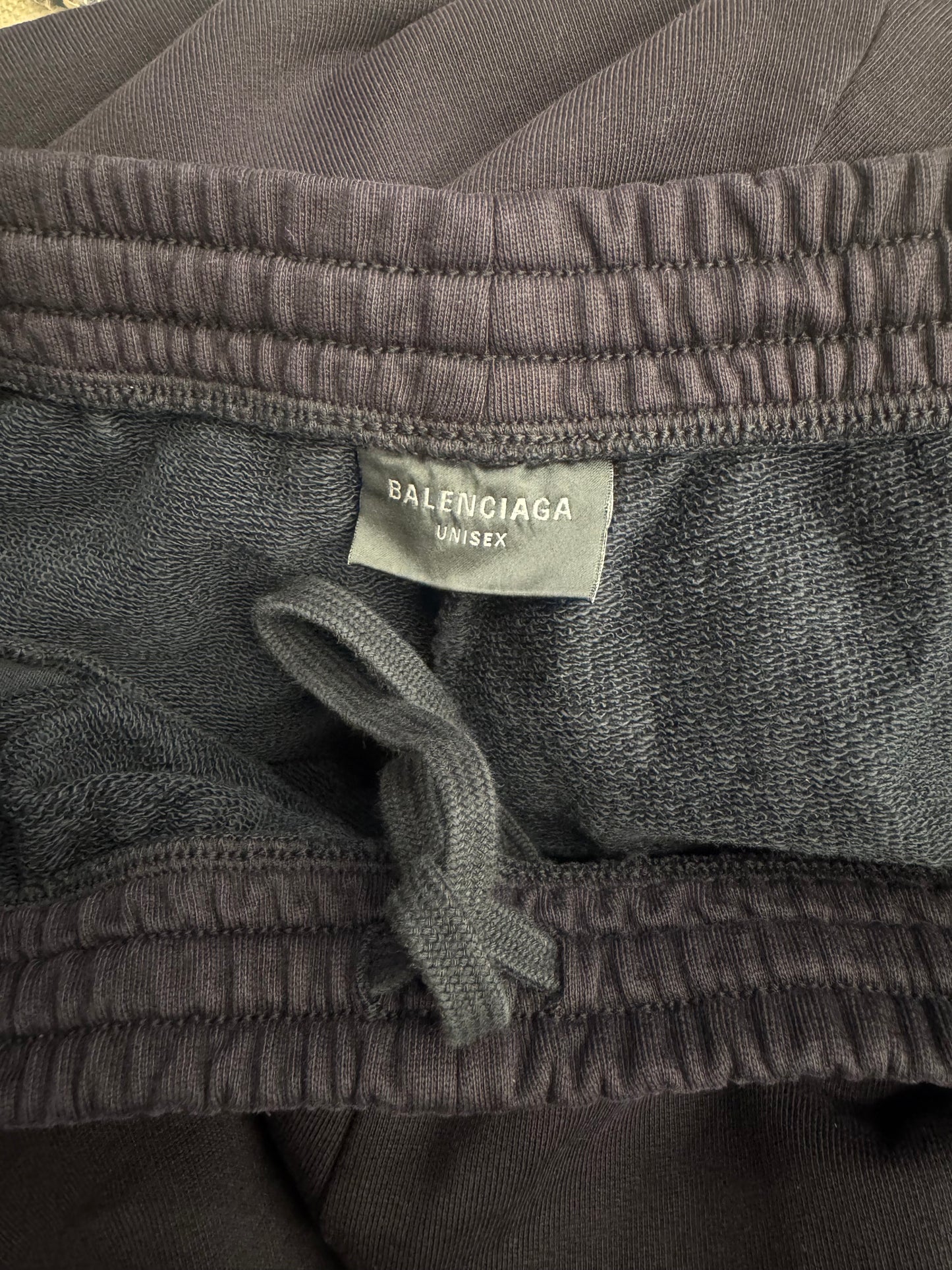 BALENCIAGA SAMPLE STICKER OVERSIZED SWEATPANT - BLACK
