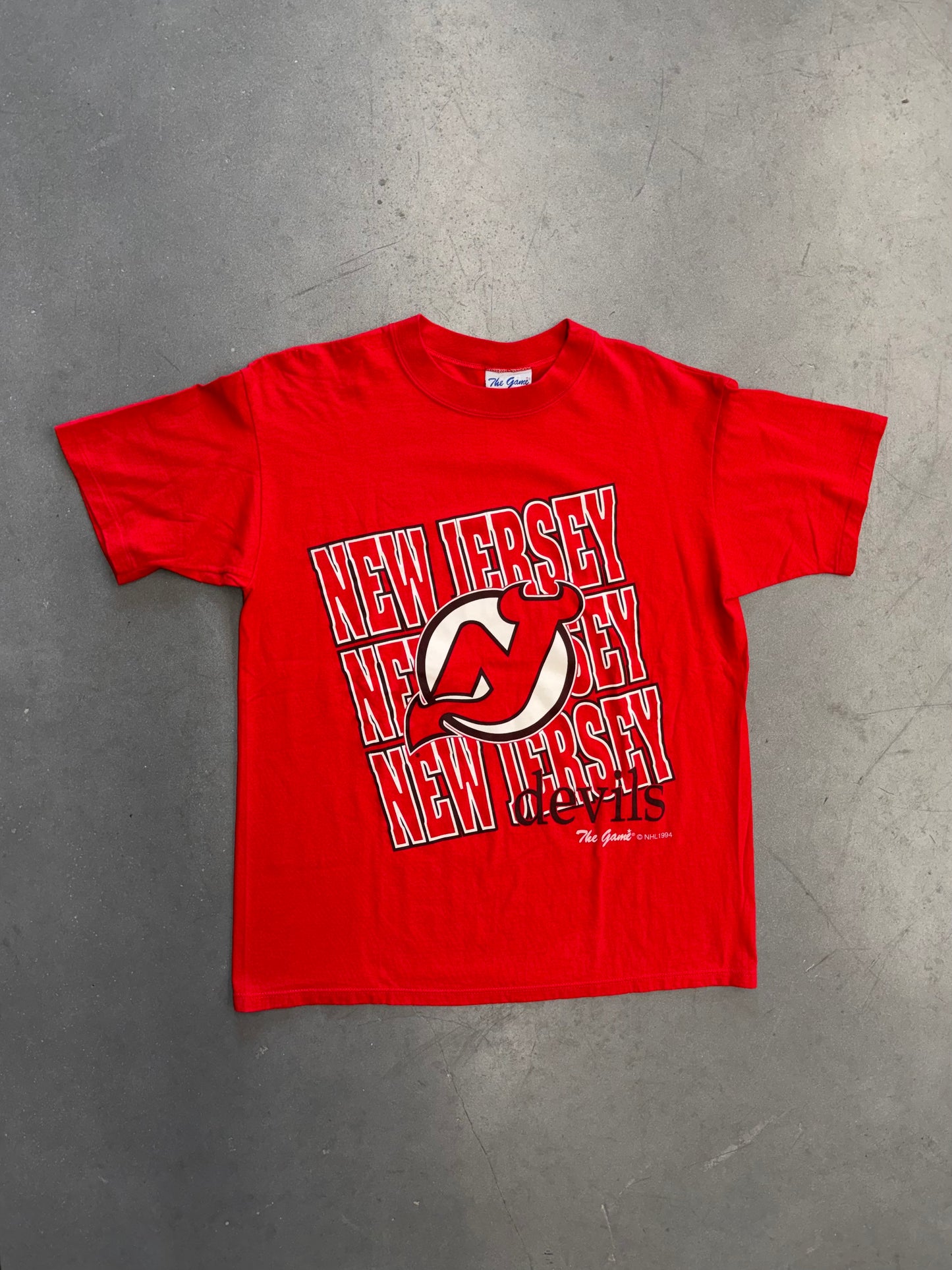1994 THE GAME NEW JERSEY DEVILS BIG LOGO TEE