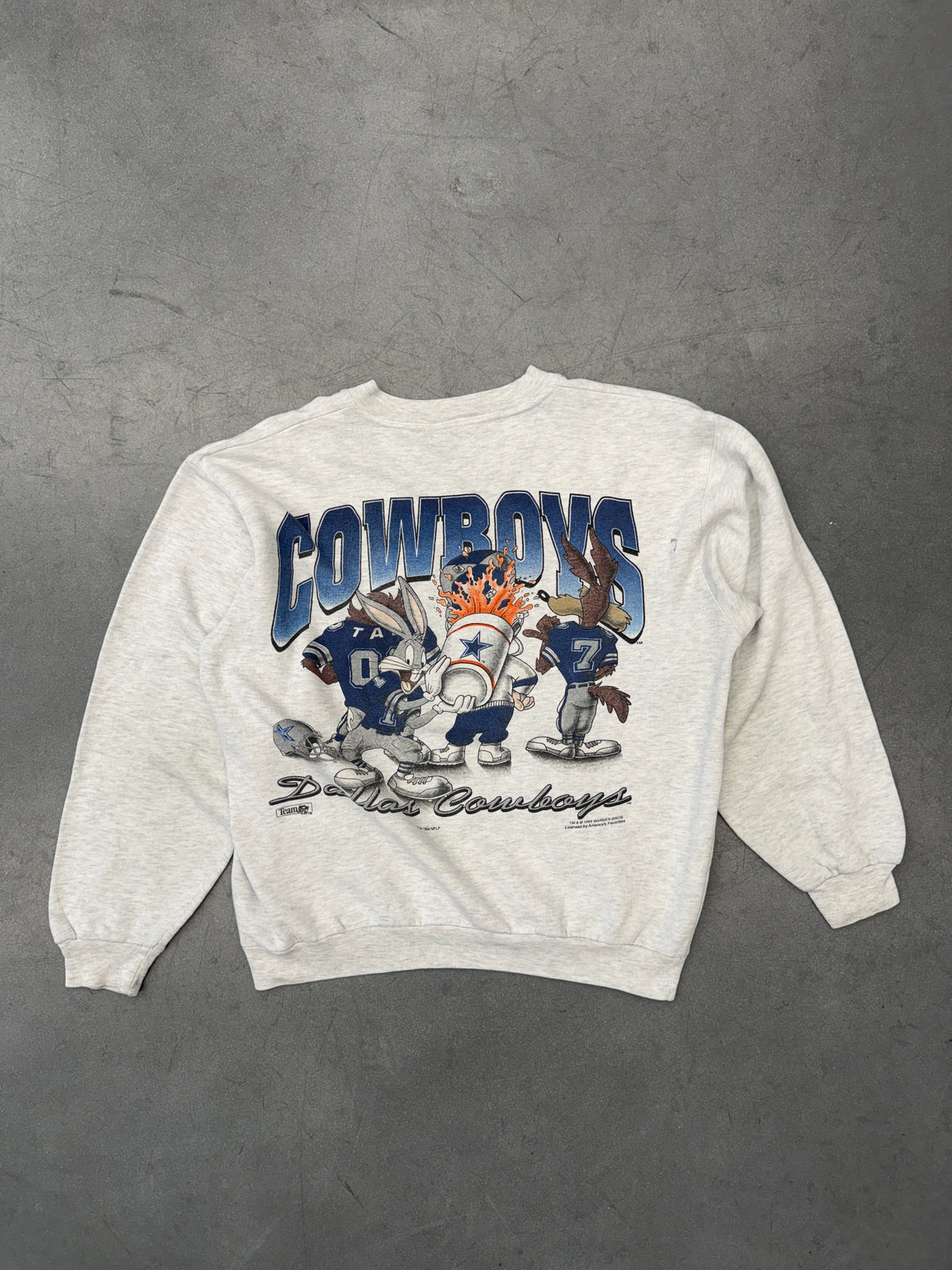 1994 DALLAS COWBOYS LOONEY TUNES CREWNECK (PULLED TAG)