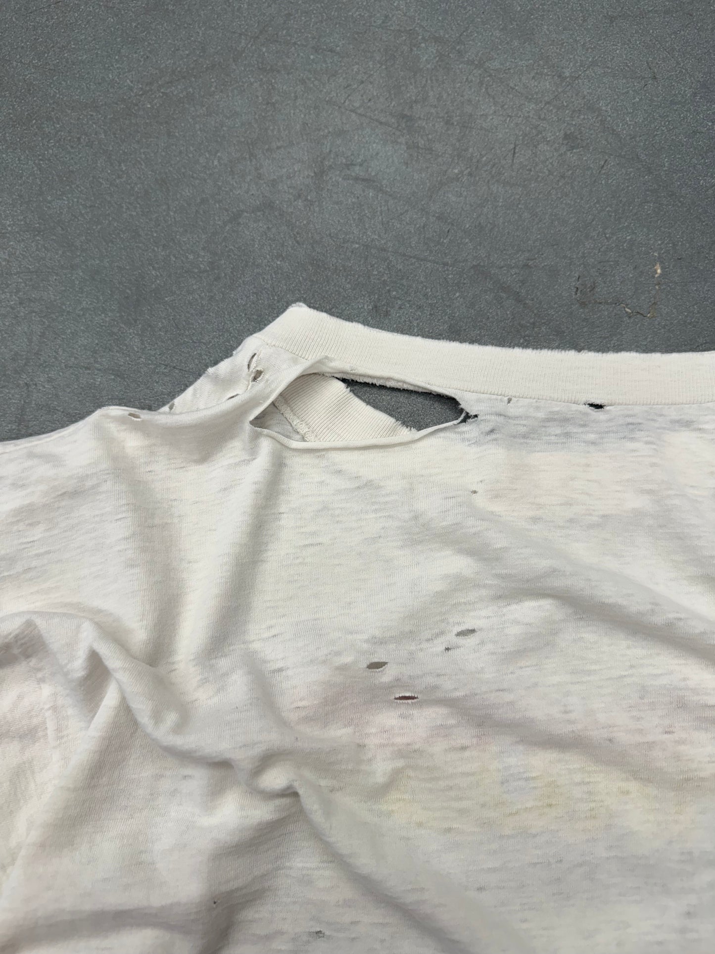80S THRUST IS GETTING CLOSER DISTRESSED TEE (PULLED TAG)
