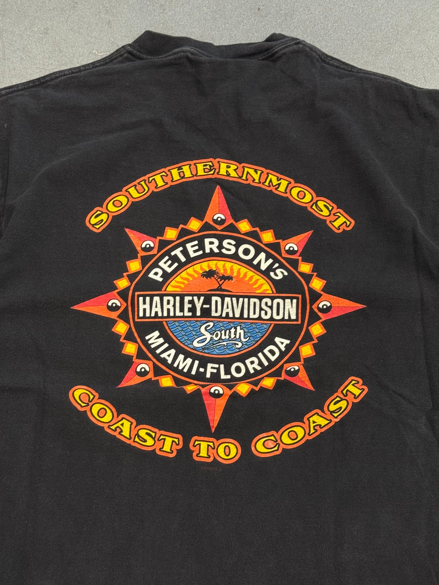 2000 HARLEY-DAVIDSON SOUTHERNMOST COAST TO COAST PETERSON'S MIAMI-FLORIDA TEE