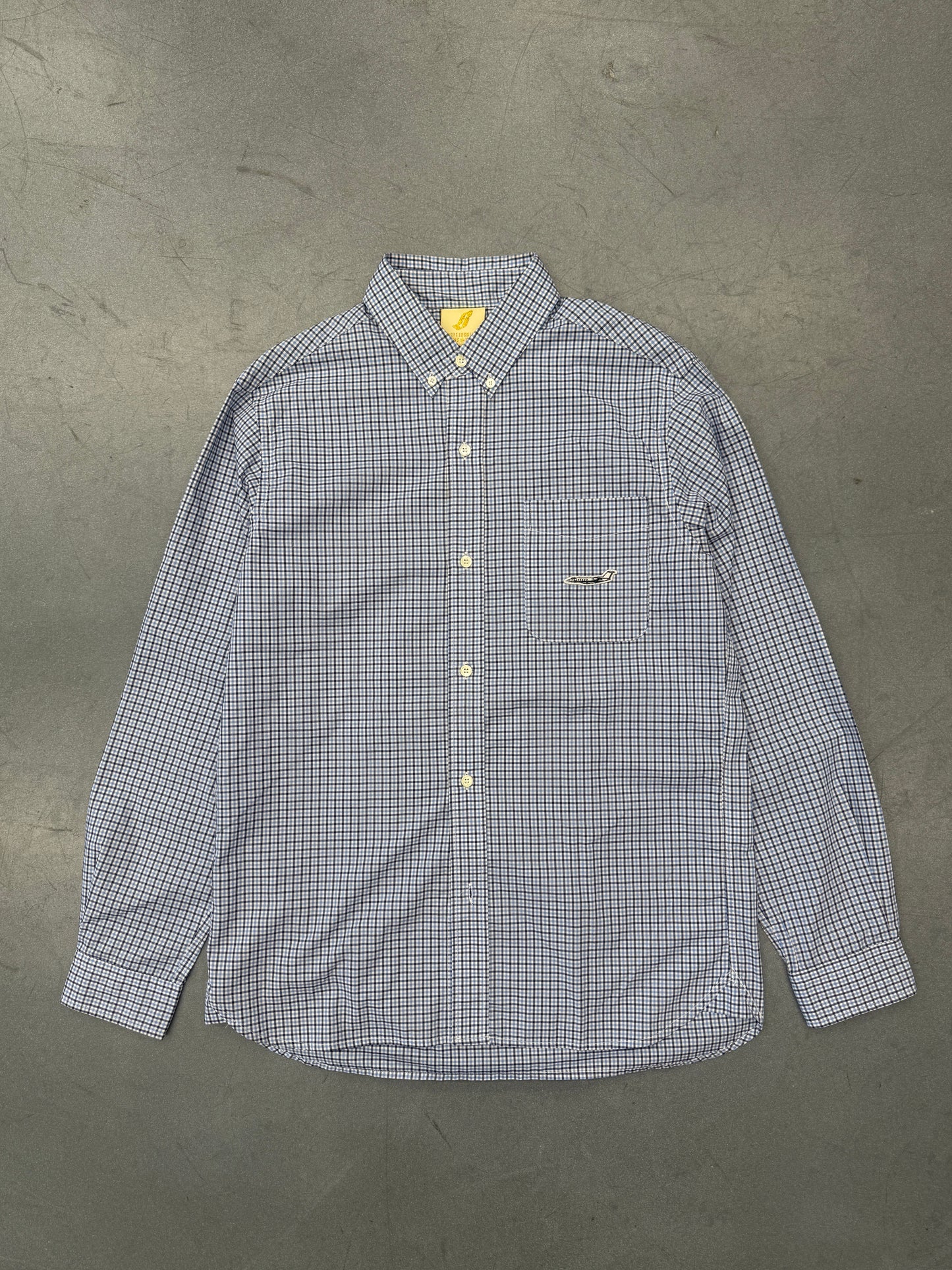 2011 BILLIONAIRE BOYS CLUB PLAID BUTTON-UP DRESS SHIRT