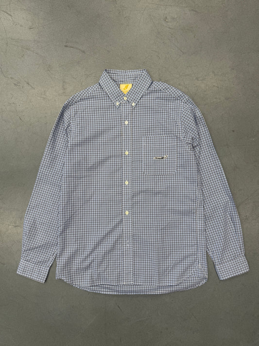 2011 BILLIONAIRE BOYS CLUB PLAID BUTTON-UP DRESS SHIRT