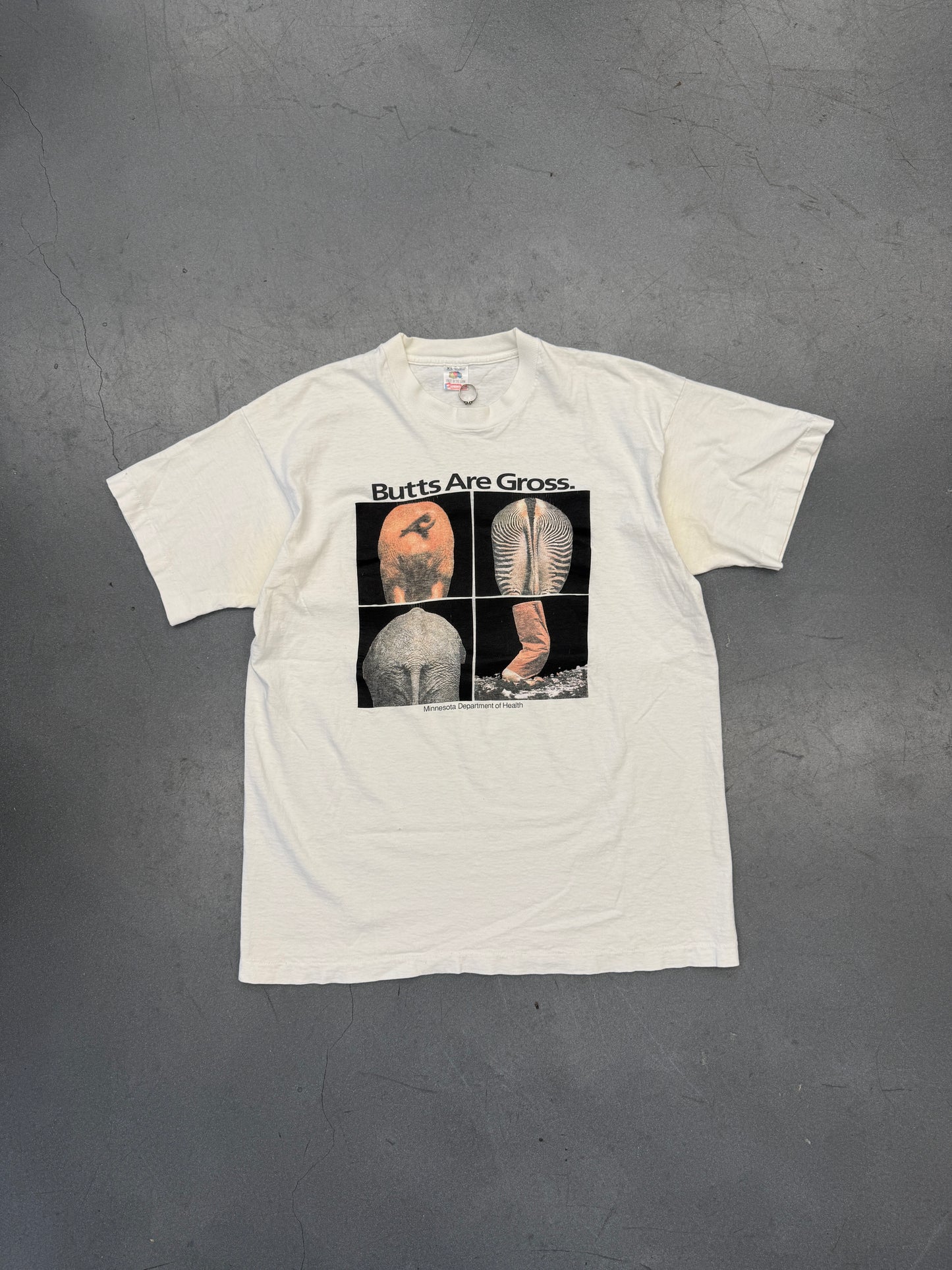 90S "BUTTS ARE GROSS" MINNESOTA DEPARTMENT OF HEALTH TEE (FOTL TAG)