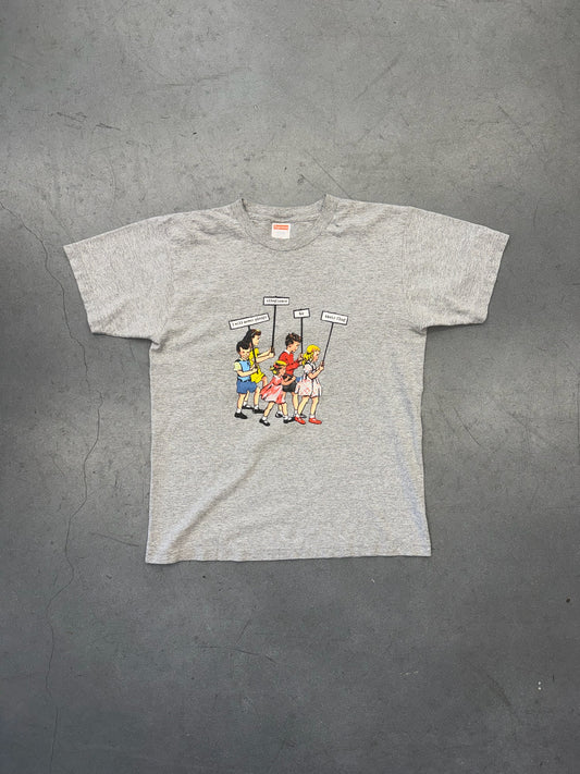SS08 SUPREME NEVER PLEDGE ALLEGIANCE TEE - GREY