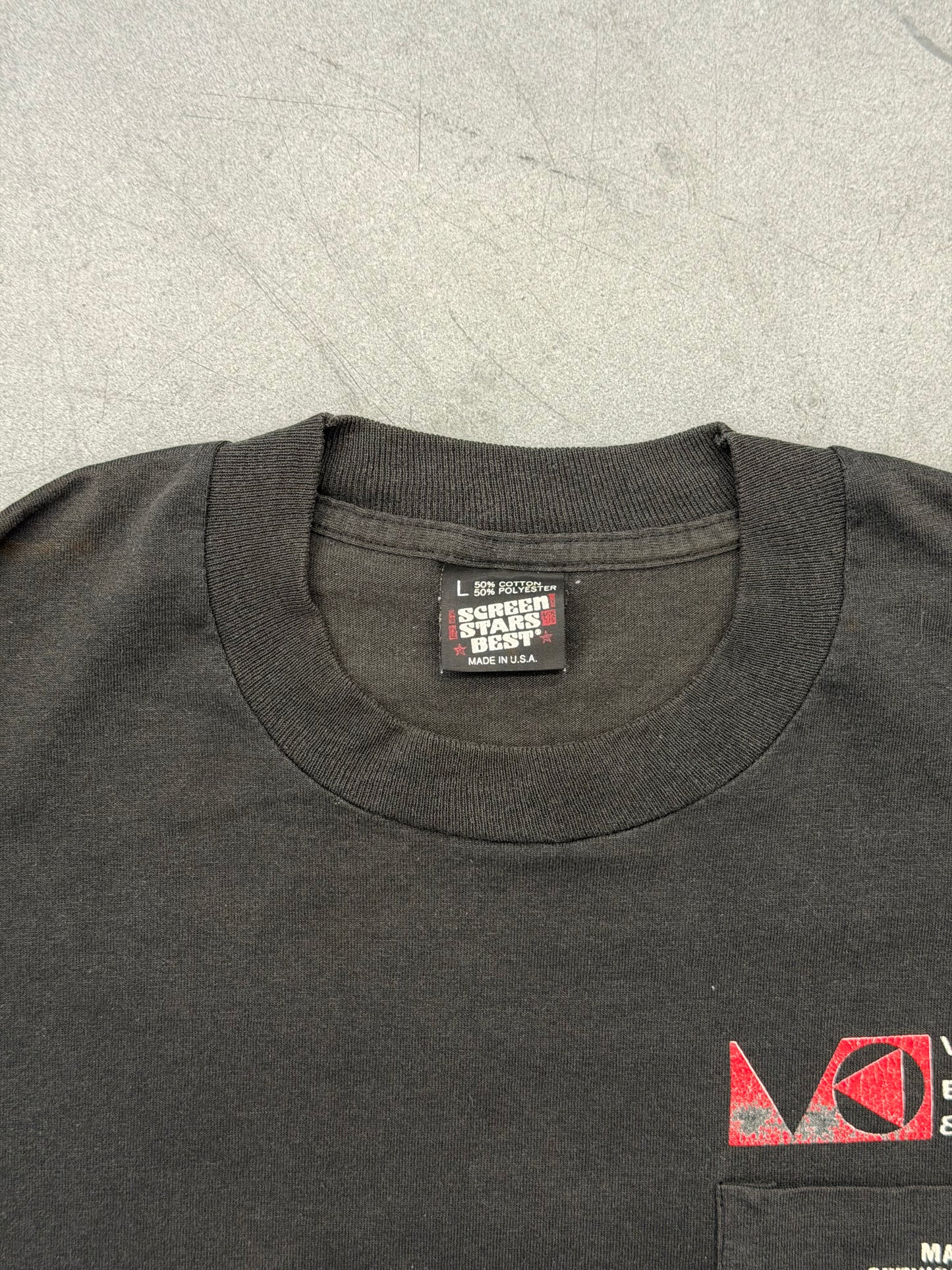 80'S VIDEO ELECTRONICS & PARTS, INC. NINTENDO MARIO POCKET TEE (SCREEN STARS BEST TAG)