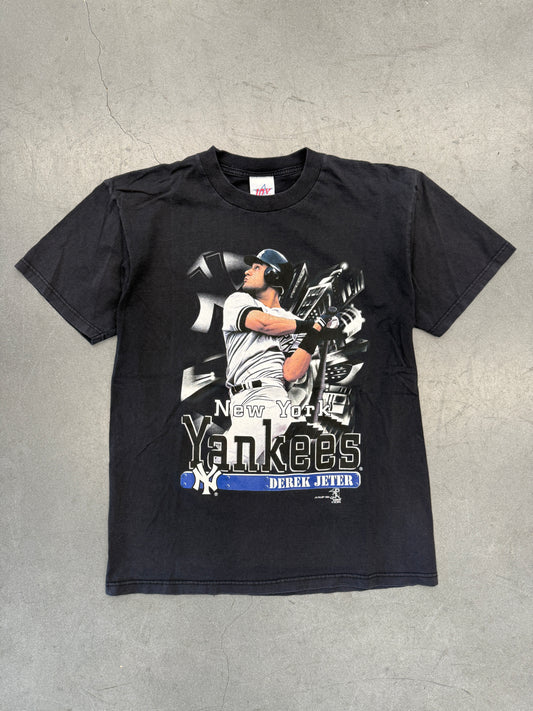 1999 NEW YORK YANKEES DEREK JETER MLBPA TEE (JOY ATHLETIC TRIPLE TAG)