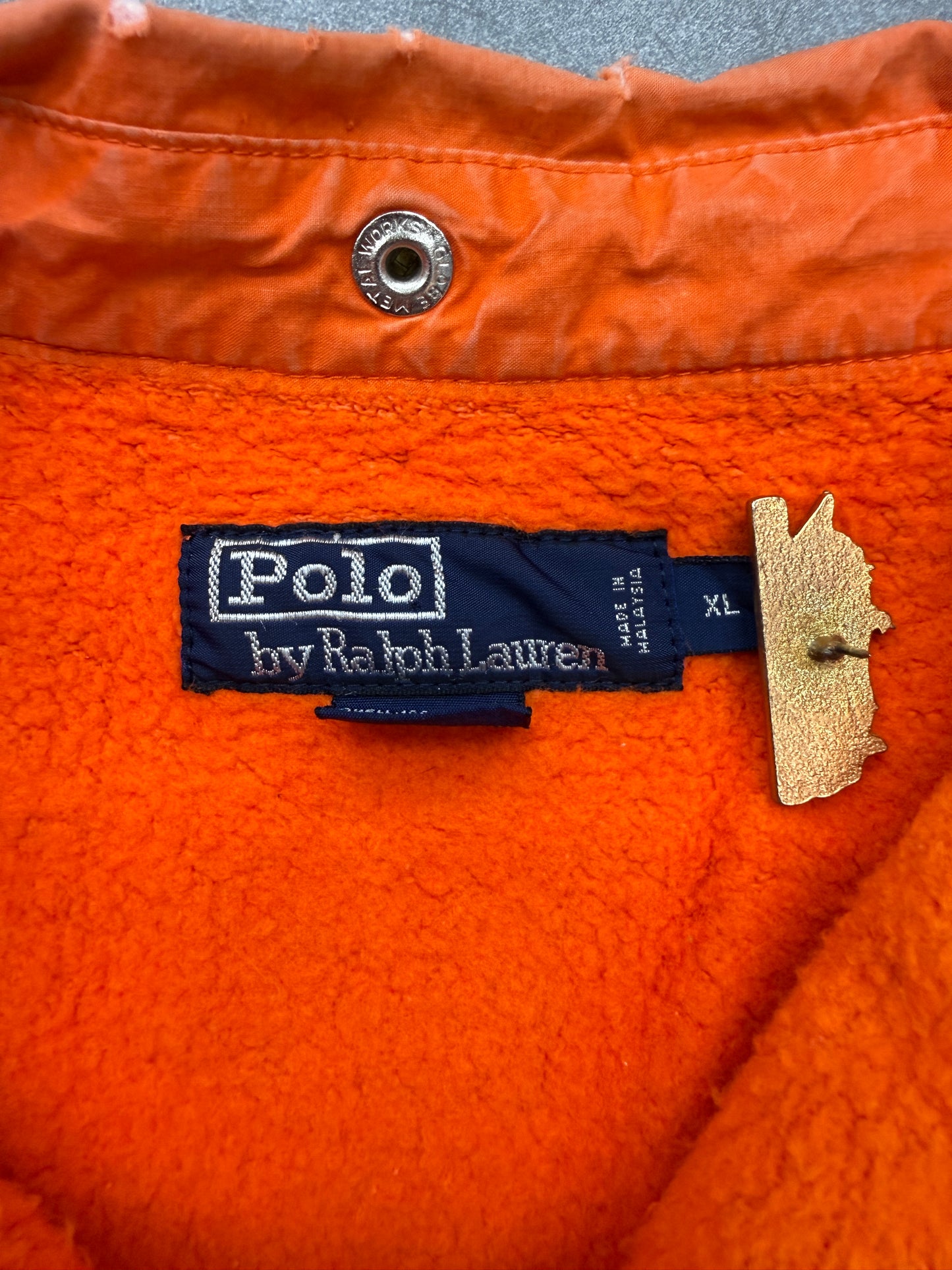 90S POLO RALPH LAUREN FLEECE LINED HARRINGTON JACKET