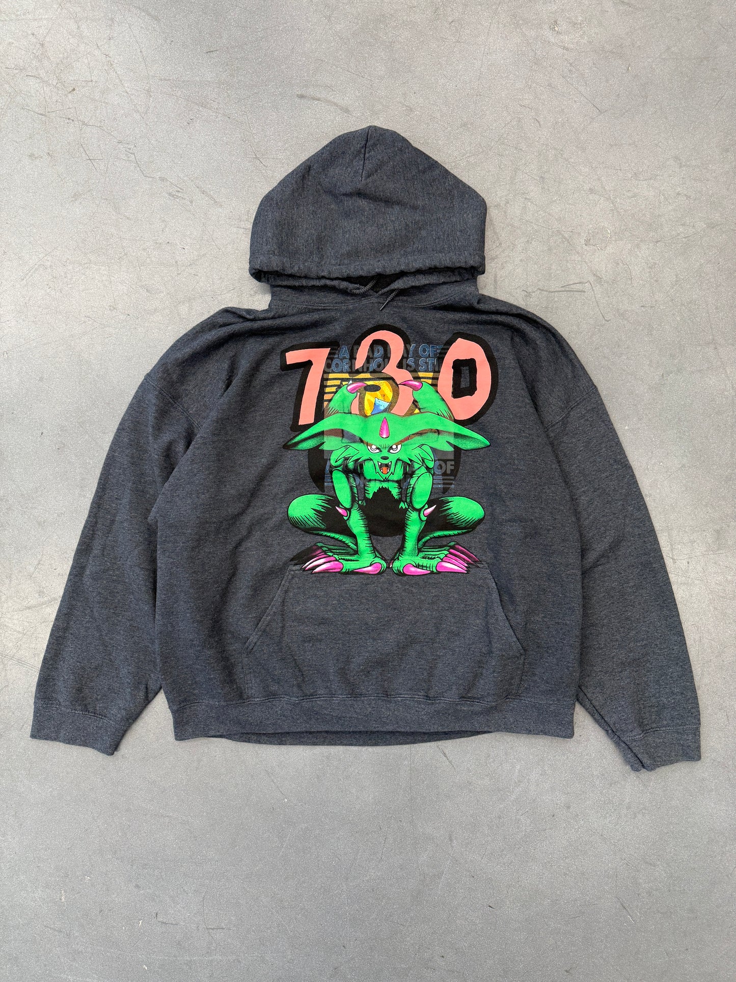2025 ASSPIZZA 730 X YU-GI-OH! SERVANT TO THE FERAL IMPS PRINT PULLOVER HOODIE