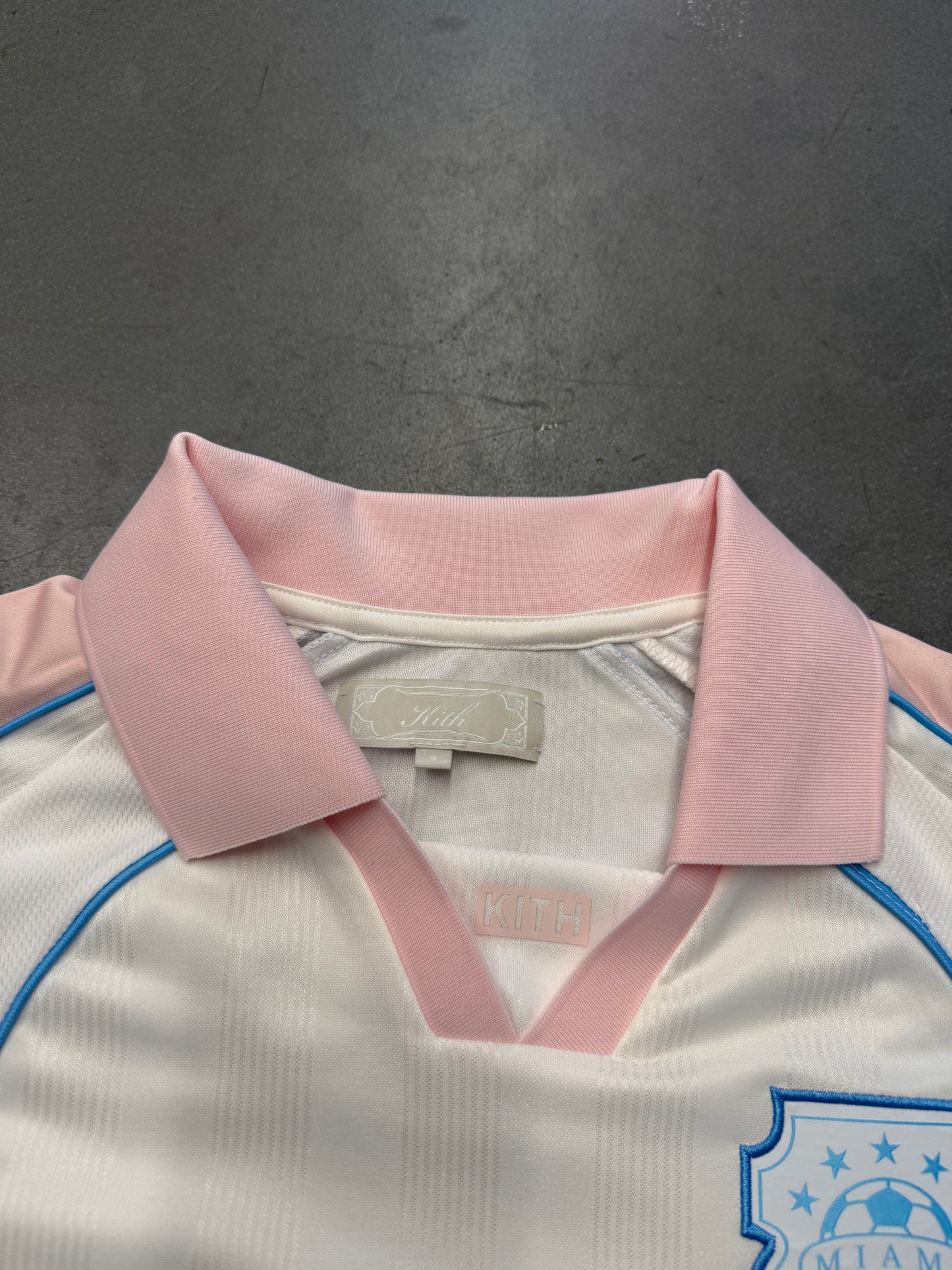 KITH MIAMI SOCCER JERSEY WHITE PINK
