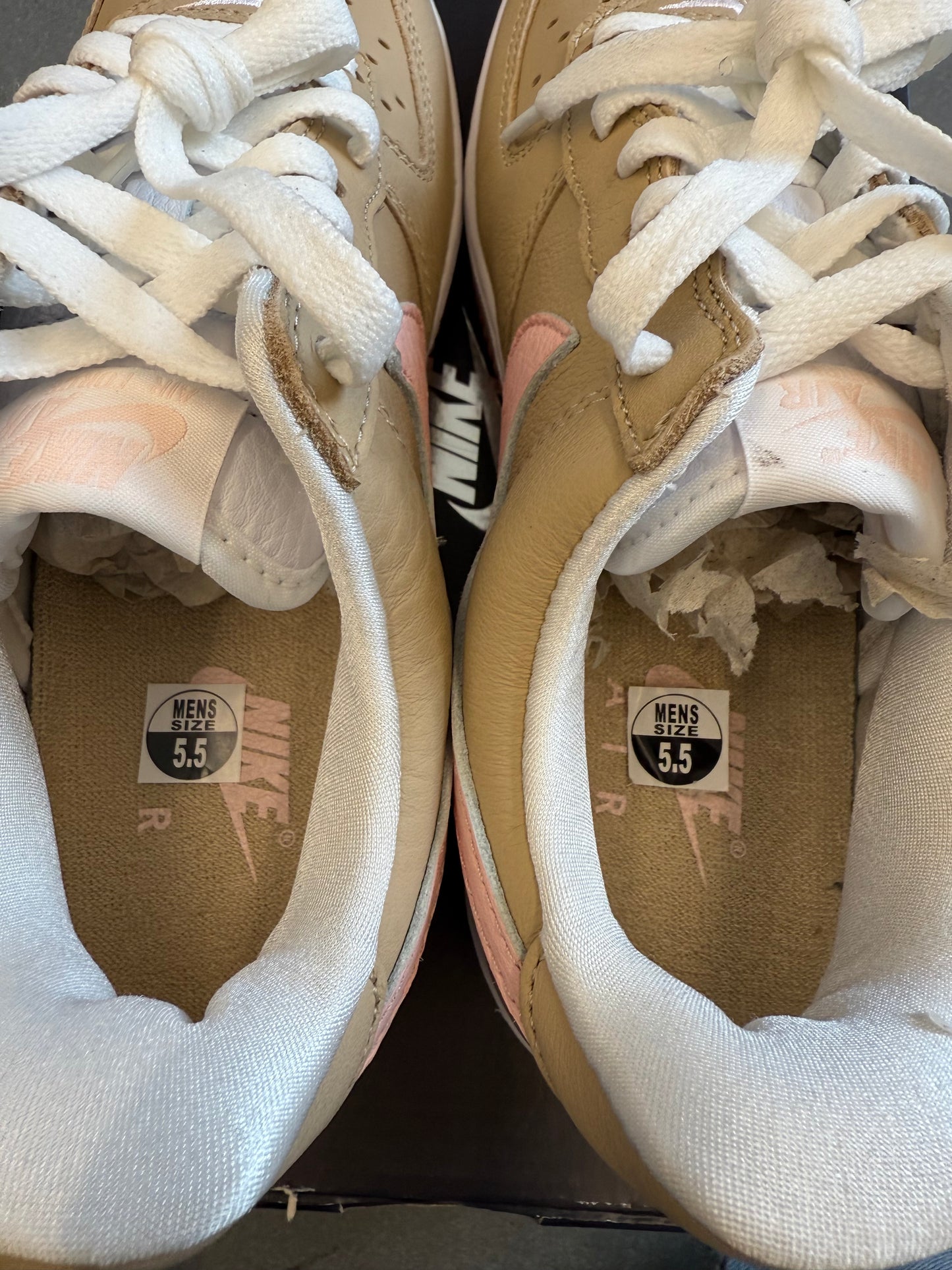 2024 SIZE 5.5 NIKE AIR FORCE 1 LOW LINEN (NEW WITH BOX)