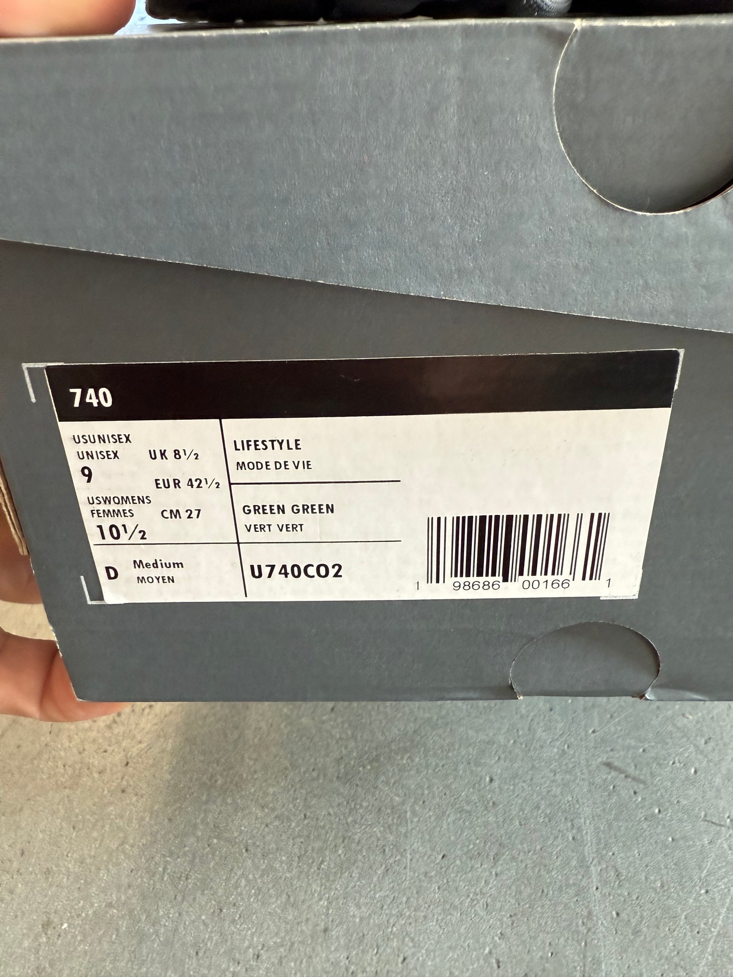 2025 SIZE 9 NEW BALANCE 740 CONCEPTS BRUT (WITH BOX)