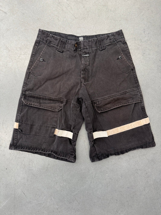 MARITHE FRANCOIS GIRBAUD SHUTTLE STAP SHORTS - BLACK/WHITE