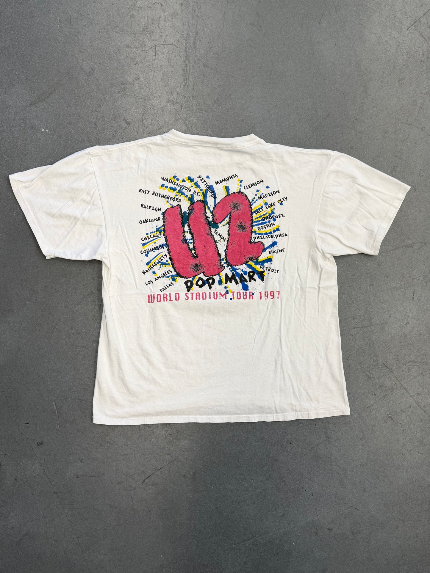 1997 U2 POP MART WORLD STADIUM TOUR TEE (ONEITA TAG)
